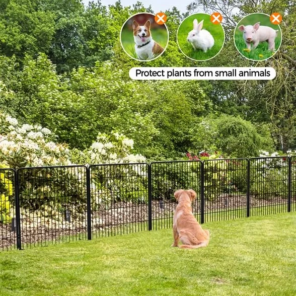 Yaheetech Recinto per Cani Cuccioli Conigli Gatti Animali Domestici da Interno e Esterno Giardino Rete Recinzione Metallica Ferro 16 pz 80 x 80 cm