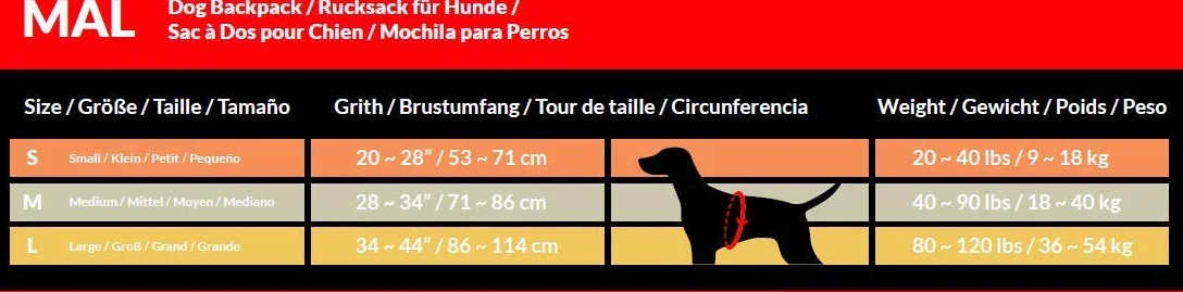 iEnergy Zaino per cani MAL - Zaino per cani - Zaino resistente alle intemperie per cani - Zaino da trekking ben imbottito, Rosso, Grande