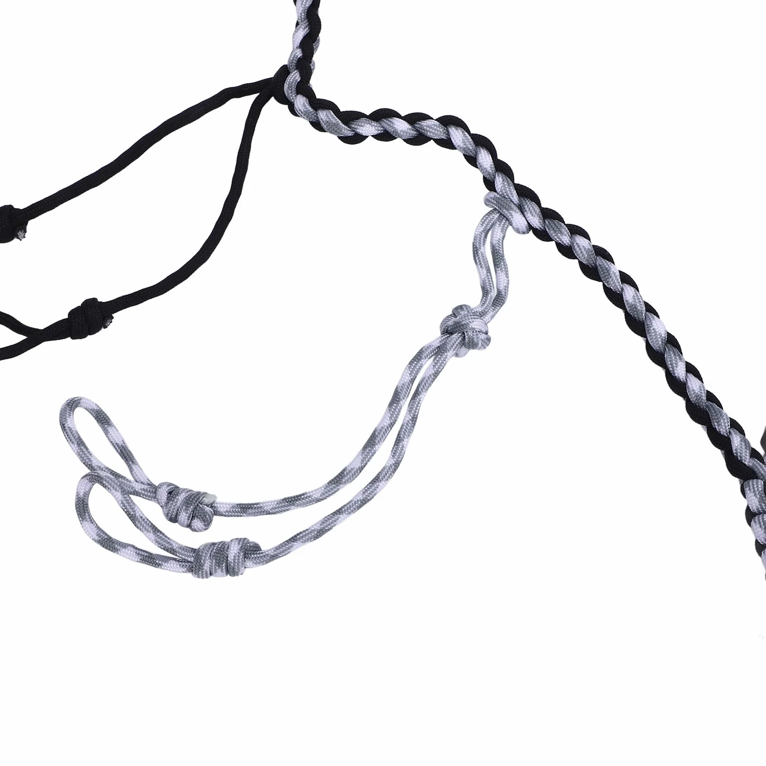 Cordino per richiamo anatre in paracord intrecciato di nylon portatile nero