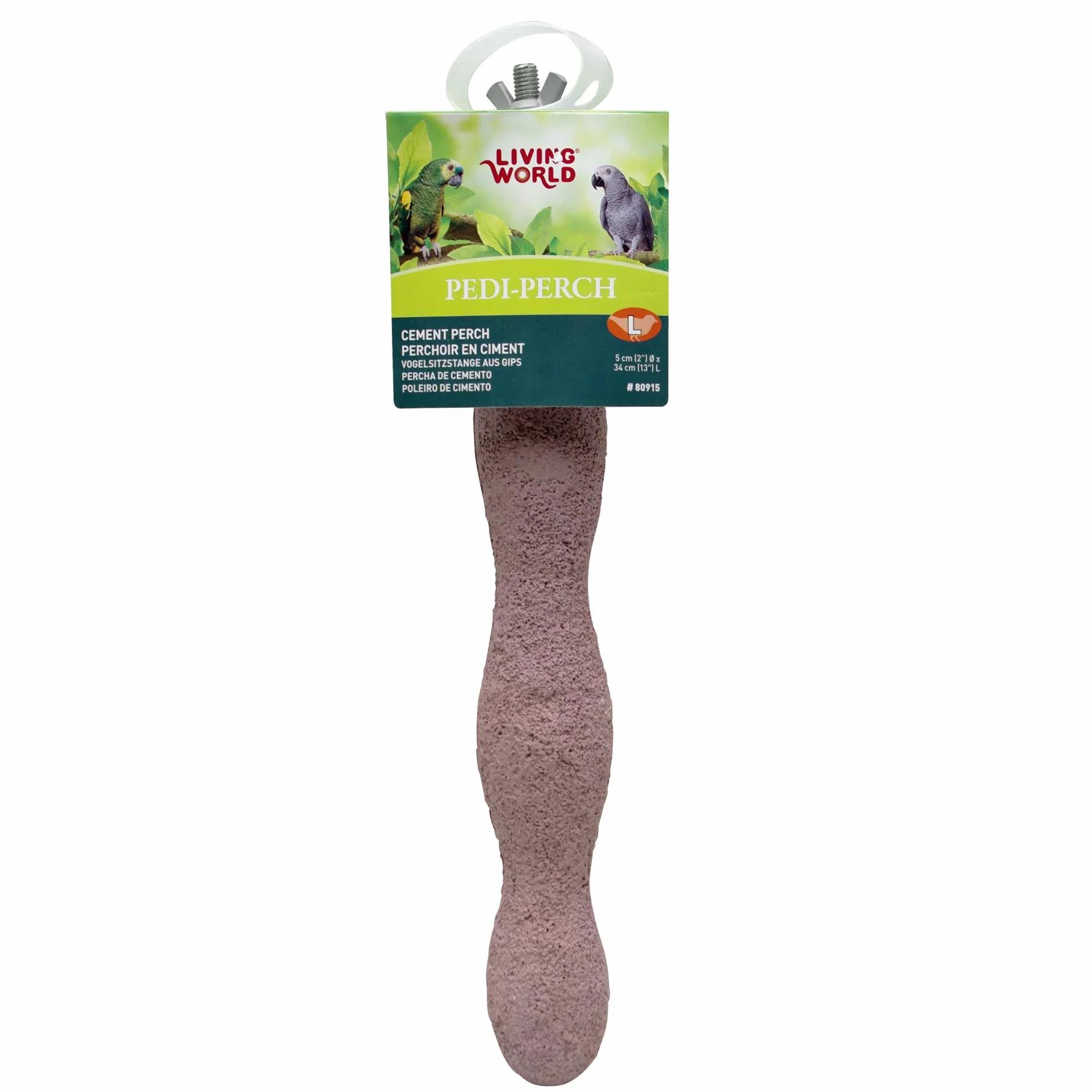 Living World Pedi-Perch Persico per uccelli in cemento, grande