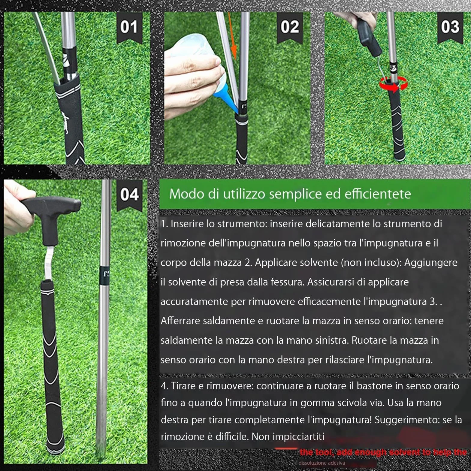 Golf Club Grip Removal Tool 15inch - V- Grip Remover Saver Tool