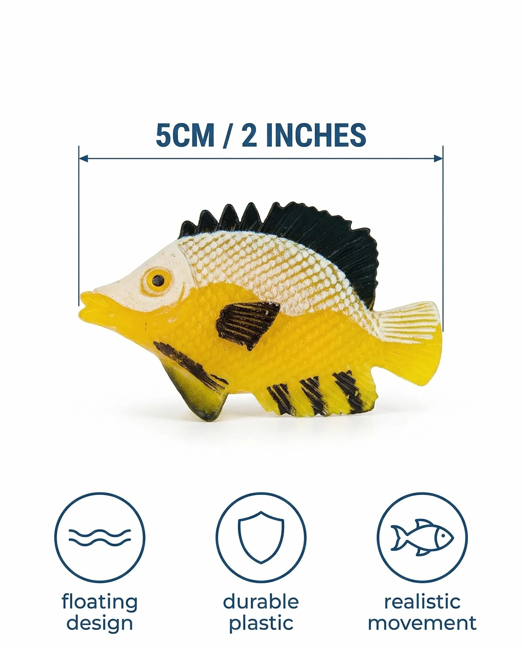 20 PCS Plastica Piccoli Pesci Finti Tropicali Pesce Tropicale Figura in Movimentopesci Galleggianti può Essere Sospeso per la Decorazione di Acquari, Pesce Finto, Stile casuale