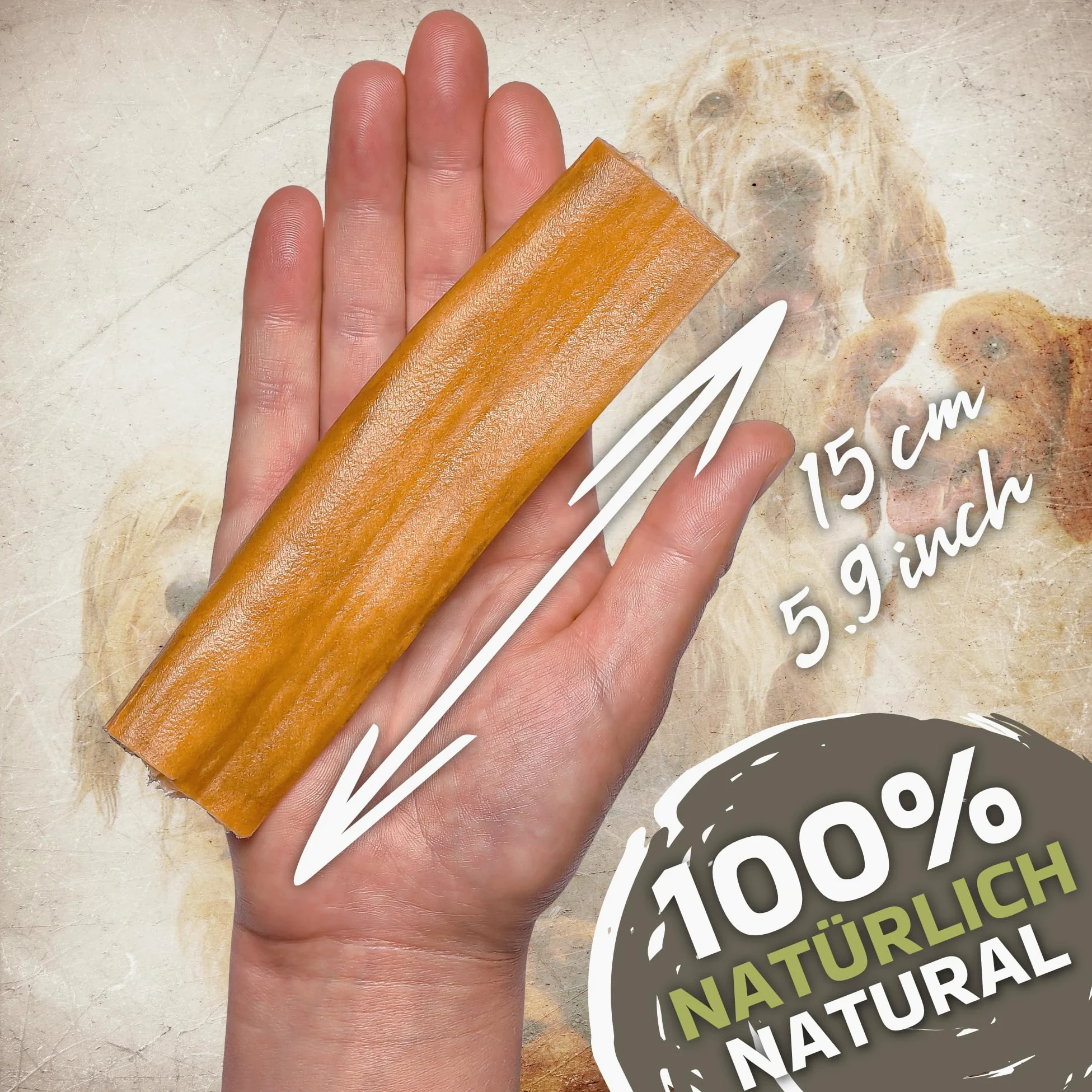 Lovely Dog Pelle di cavallo secca, 15 cm, 1 kg (circa 35-40 pezzi), snack da masticare ipoallergenico, 100% cavallo, cura dentale naturale e occupazione