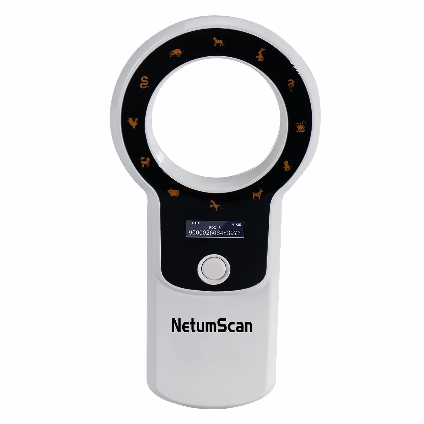 NetumScan Lettore di microchip per animali domestici aggiornato,256 dati memorizzati Scanner portatile ricaricabile per etichette identificative di animali domestici per FDX-B e ID64 RFID EMID DJ-260C