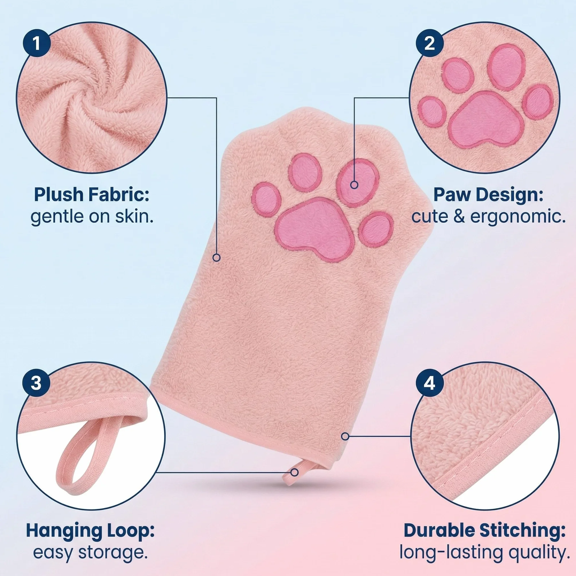 Asciugamano per Cani e Gatti [Set da 2] in Microfibra Super Assorbente, Telo da Bagno per Animali Domestici ad Asciugatura Rapida, Panno Morbido per Cuccioli e Zampe Sporche, Blu e Rosa
