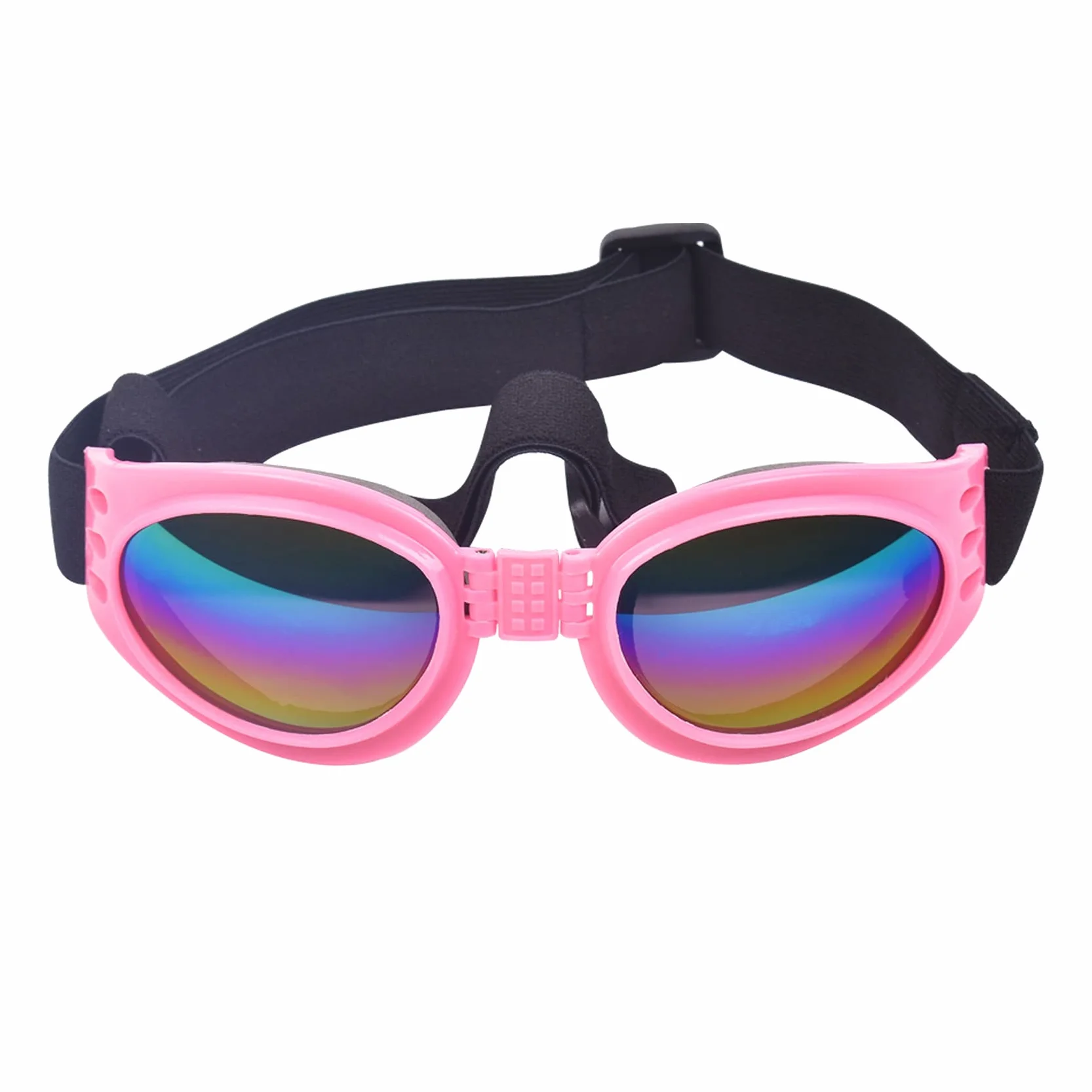 JIABEIUS - Occhiali da sole per cani, antivento, anti-appannamento, protezione UV, per gatti e cani di piccola taglia (rosa)