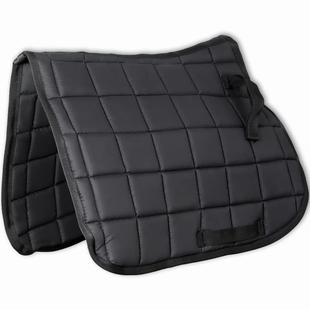 vidaXL Sella Pony 25,4 cm Equitazione Sottopancia Coperta Sedile Staffe Nero