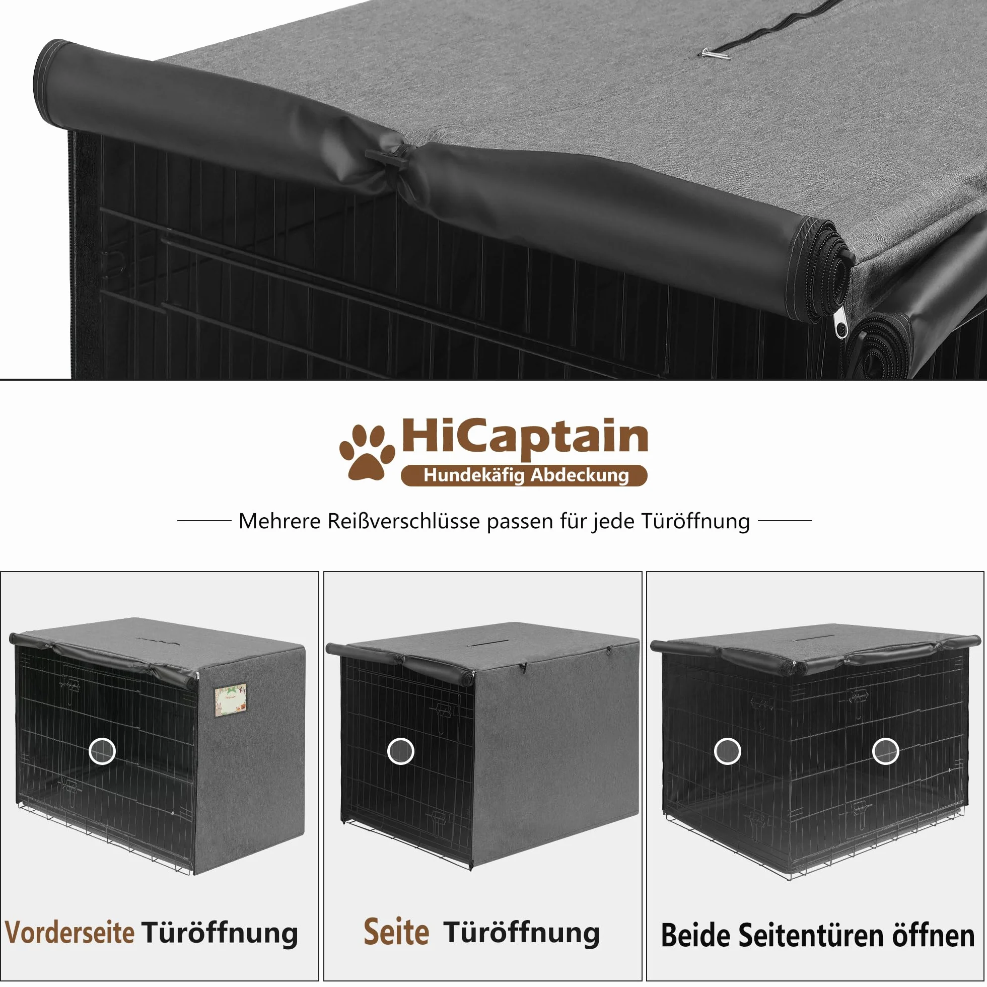 HiCaptain Copertura per gabbie per cani 63,5x48,3x50,8 cm antivento interni esterni