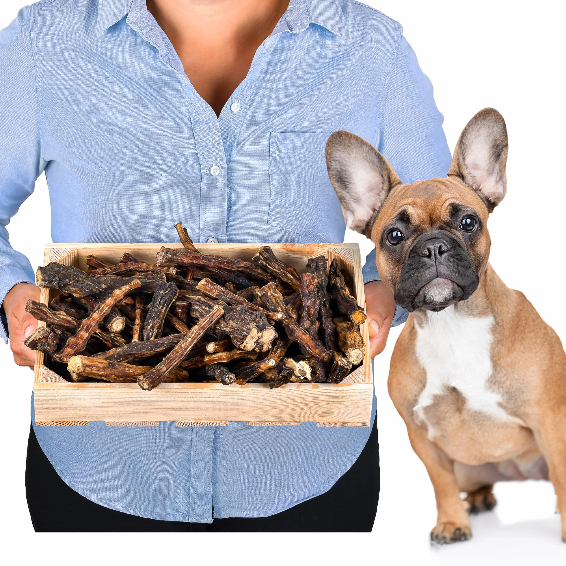 Coda di manzo di alta qualità (1 kg) | 100% pura carne bovina, naturale e senza additivi, ricche di proteine per cani, massaggiagengive naturali per la cura dei denti, fresche e di alta qualità