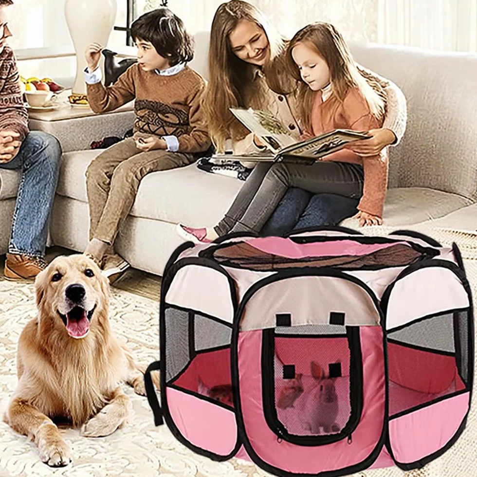 Recinzione per cani marrone
