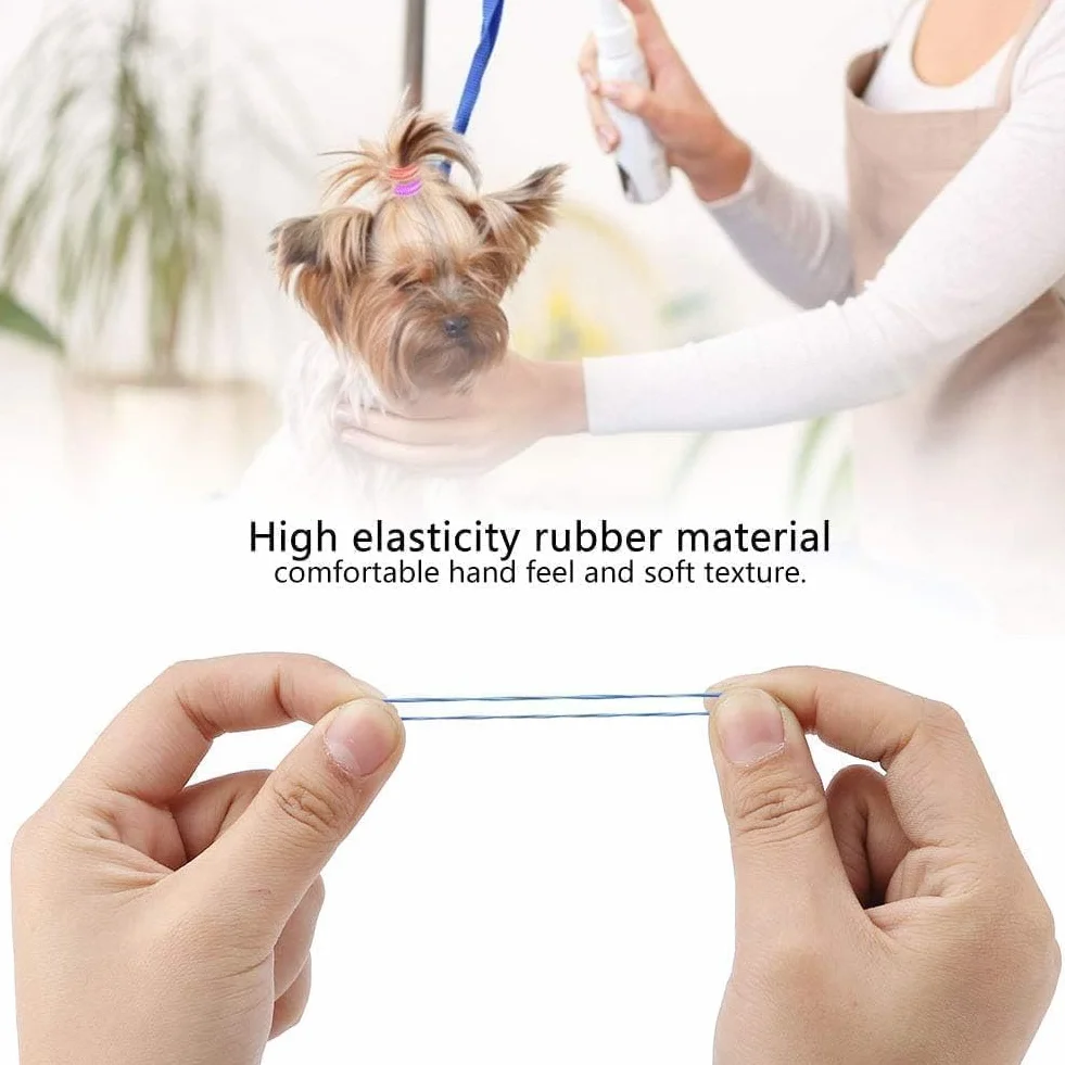10 Confezioni Elastici per Cani, Elastici Piccoli Coloful Mini Scrunchies per Cani Elastici per Capelli Cravatte per Capelli Accessori per Capelli per Toelettatura Cani Fai da Te per Cani Gatti