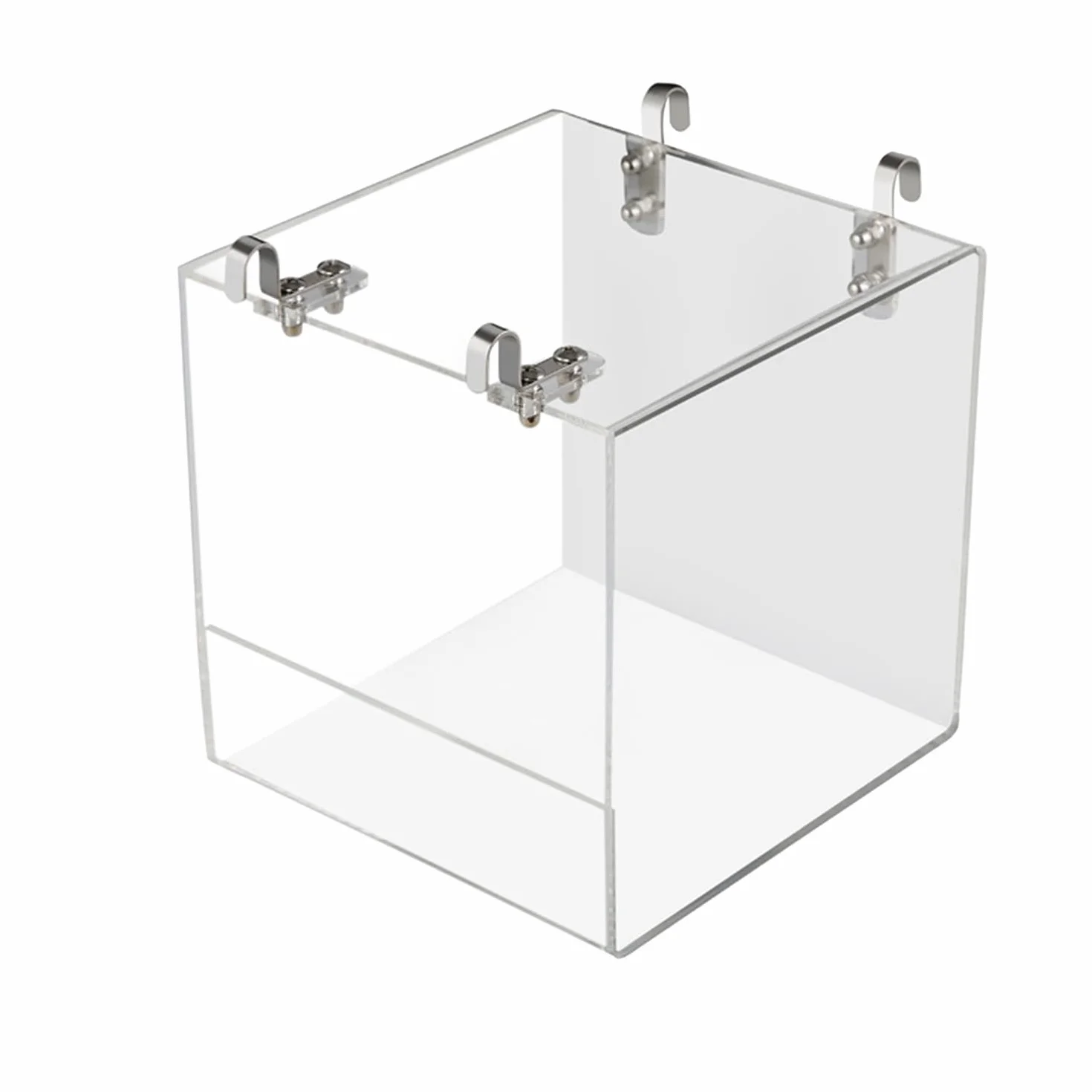 GURECOD Bagno per Uccelli Appeso Cubo Vasca da Bagno Ciotola Gabbia Accessori Piccolo Uccello (13 x13 x11cm)
