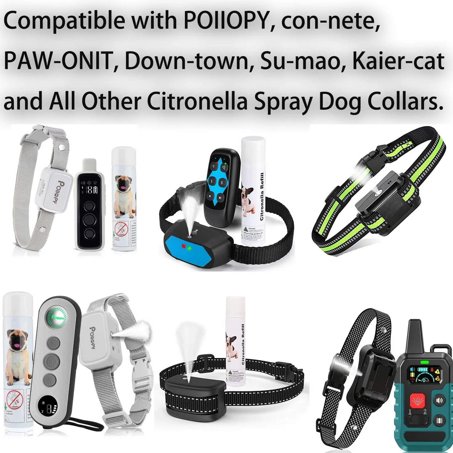 Citronella Spray Ricarica per Tutte Le Altre Marche Citronella Spray Dog Training Collar, Bark Control e Remote Trainer, Umano e Sicuro Spray, 90 ml/lattina (1 Lattina)