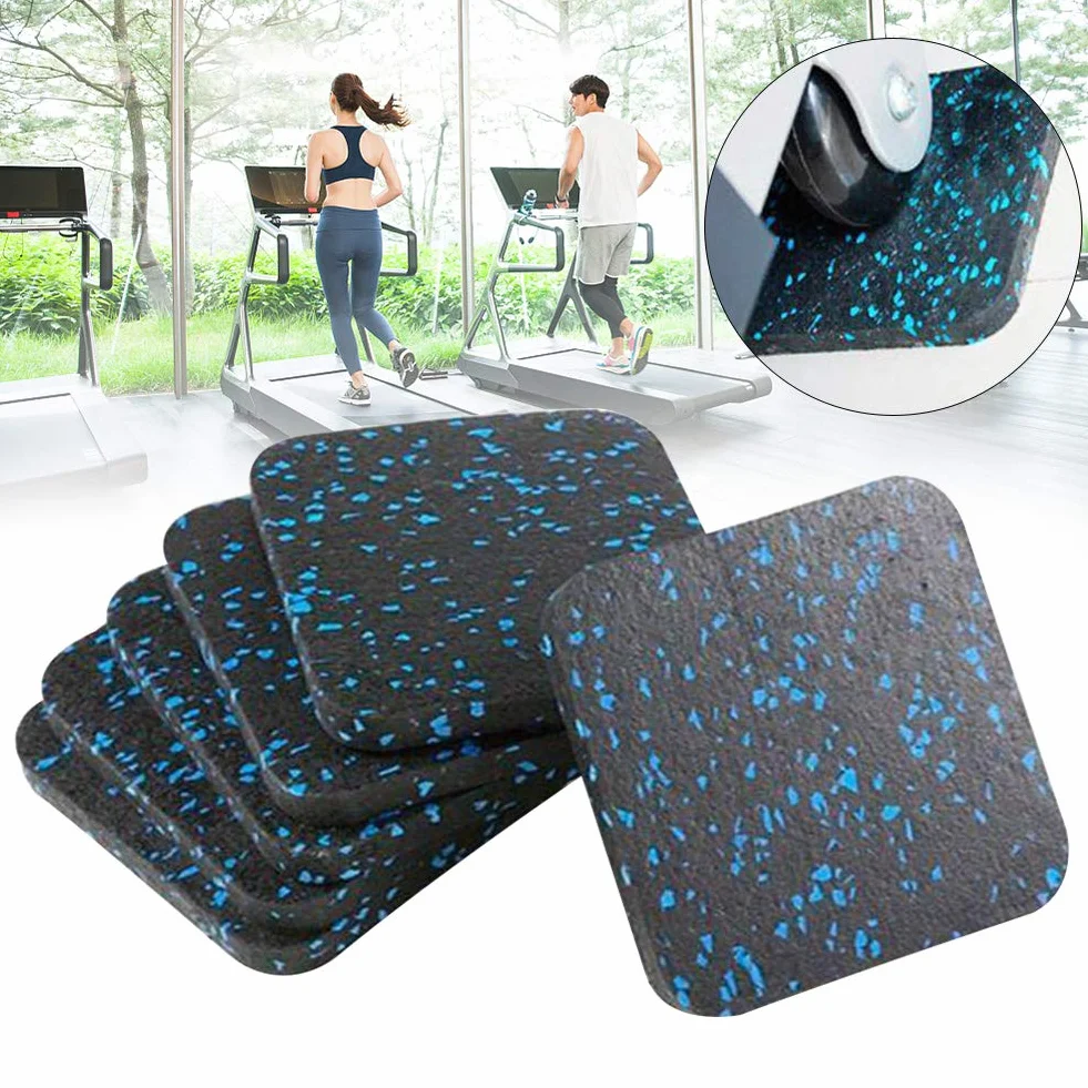 Tapis roulant Assorbente Stuoia,4Pcs Casa Anti-Vibrasion Isolamento Sonoro Addensato Pavimento Pad Per Tapis Roulant