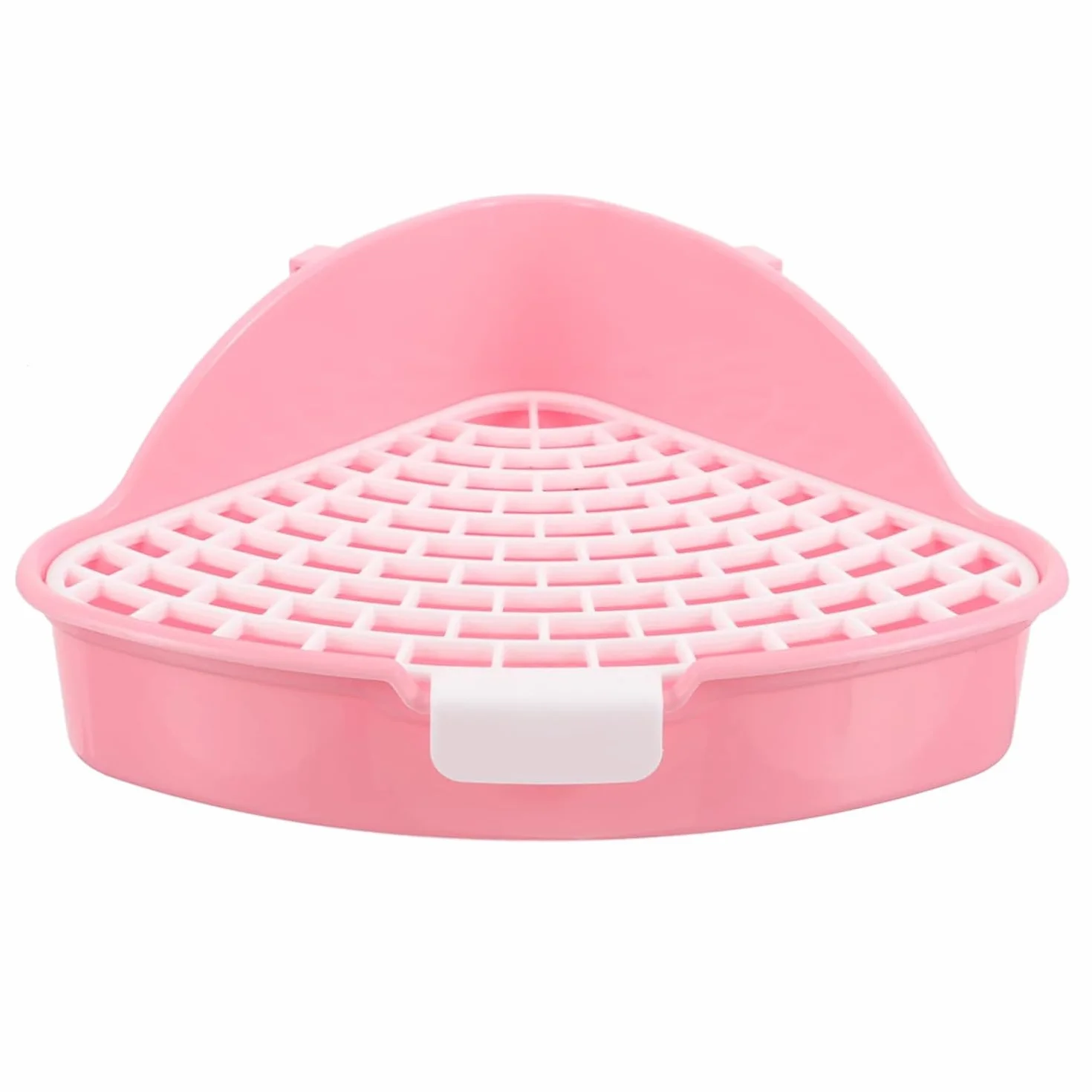 MEISO Toilette per Coniglio, Toilette per Animali Domestici, Vasino Addestrativo per Criceti, Toilette per Animali di Piccola Taglia di Triangolo per Coniglietti, Cincillà, Cavia (Rosa)