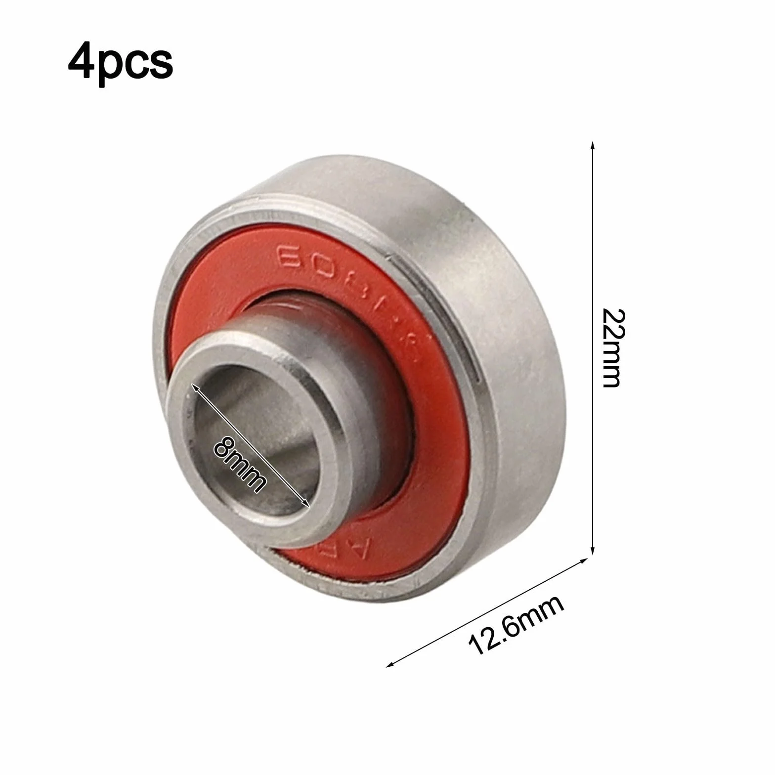 Cuscinetti ABEC-11 acciaio silenzioso 608-2RS per skateboard scooter macchinari industriali confezione da 4 pezzi