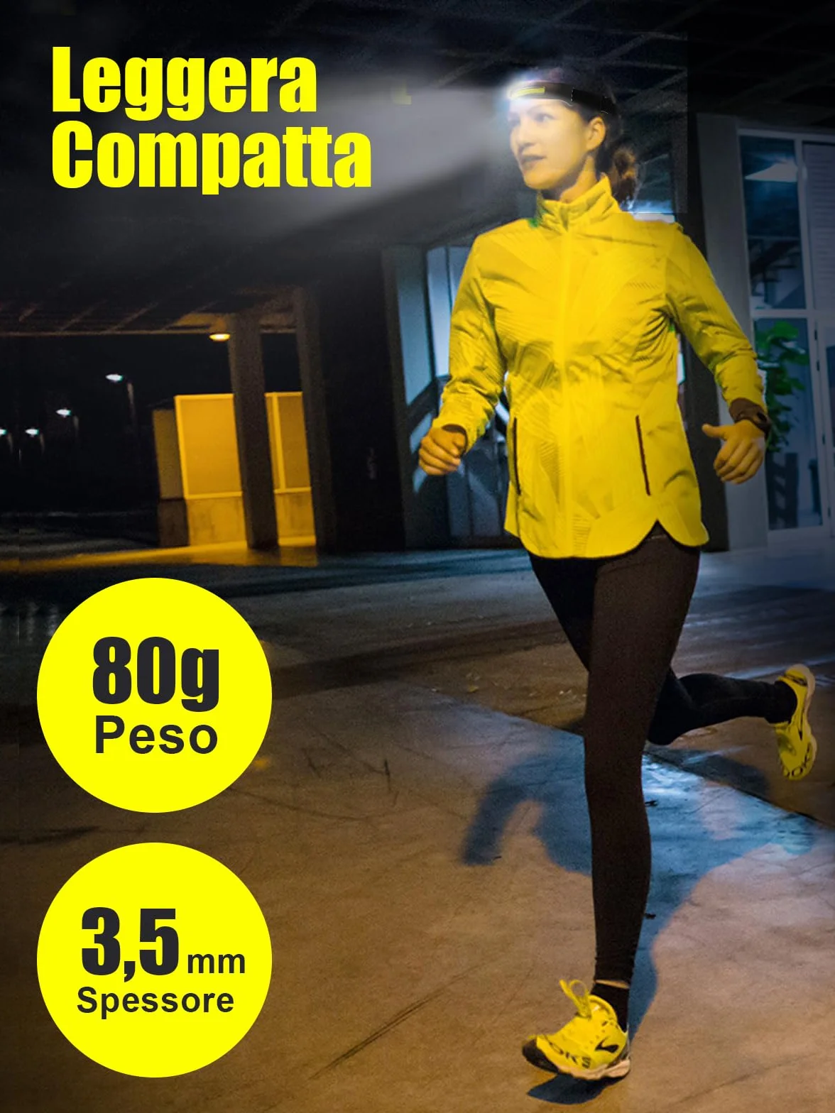 UNBON Torcia Frontale LED Ricaricabile USB C, Sensore Movimento, 5 Modalità Luce, 230° Angolo Ampio, IPX4 per Trekking Corsa Pesca