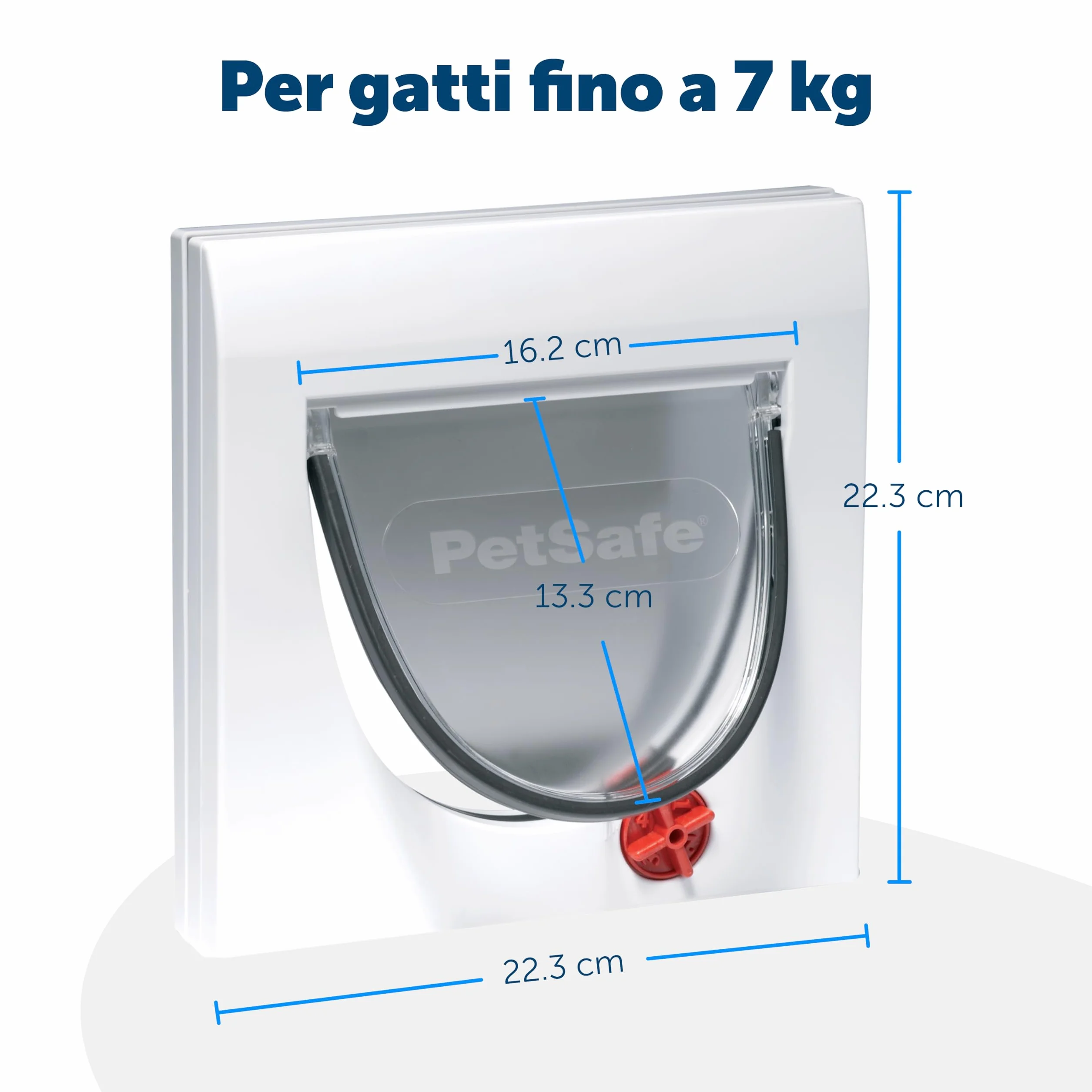 PetSafe Staywell Classic Gattaiola Manuale per Gatti Chiusura Magnetica 4 Modalità di Bloccaggio Bianco