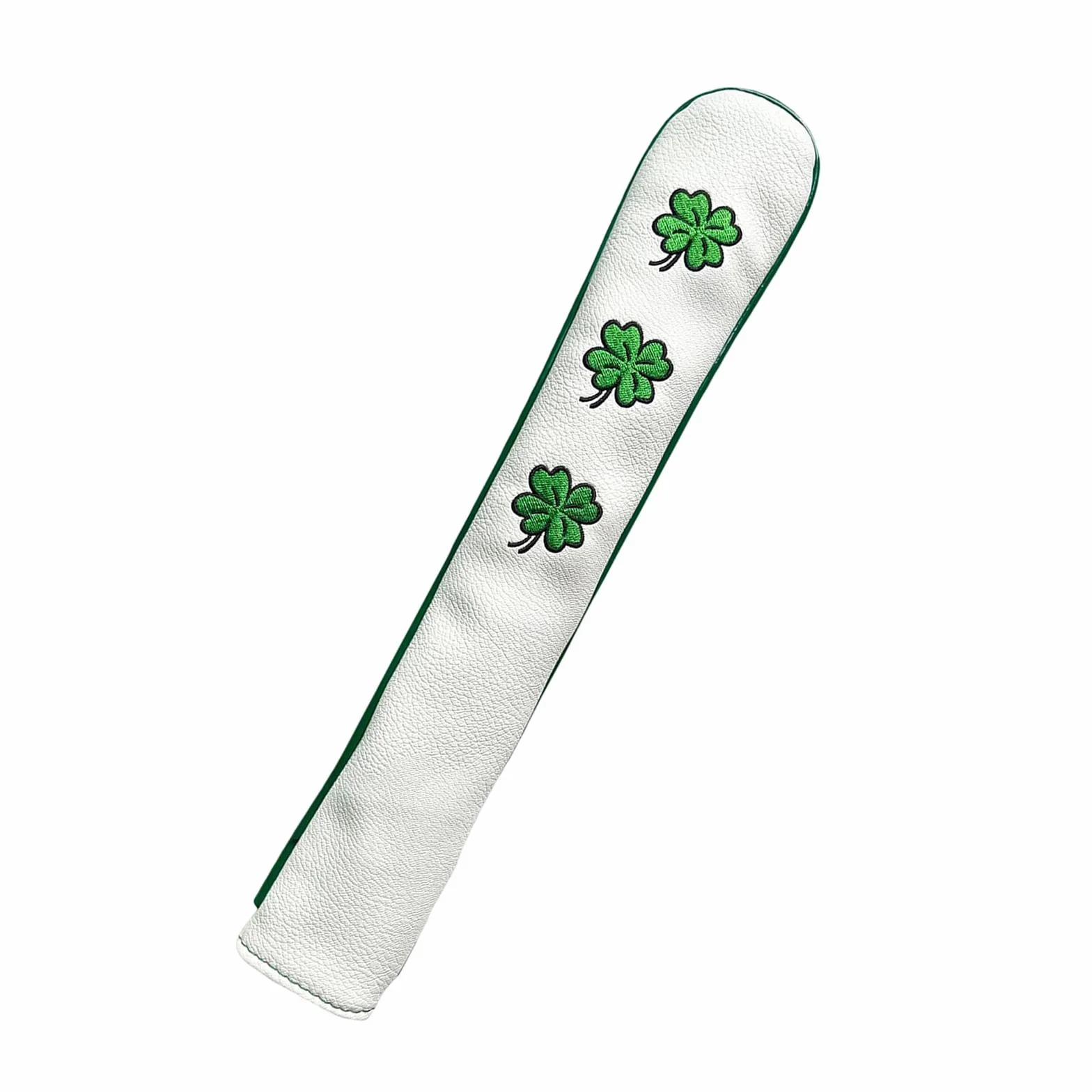 Oshhni Golf Alignment Rod Cover Case Holder 2 Sticks Headcover Golf Training Aid Bianco