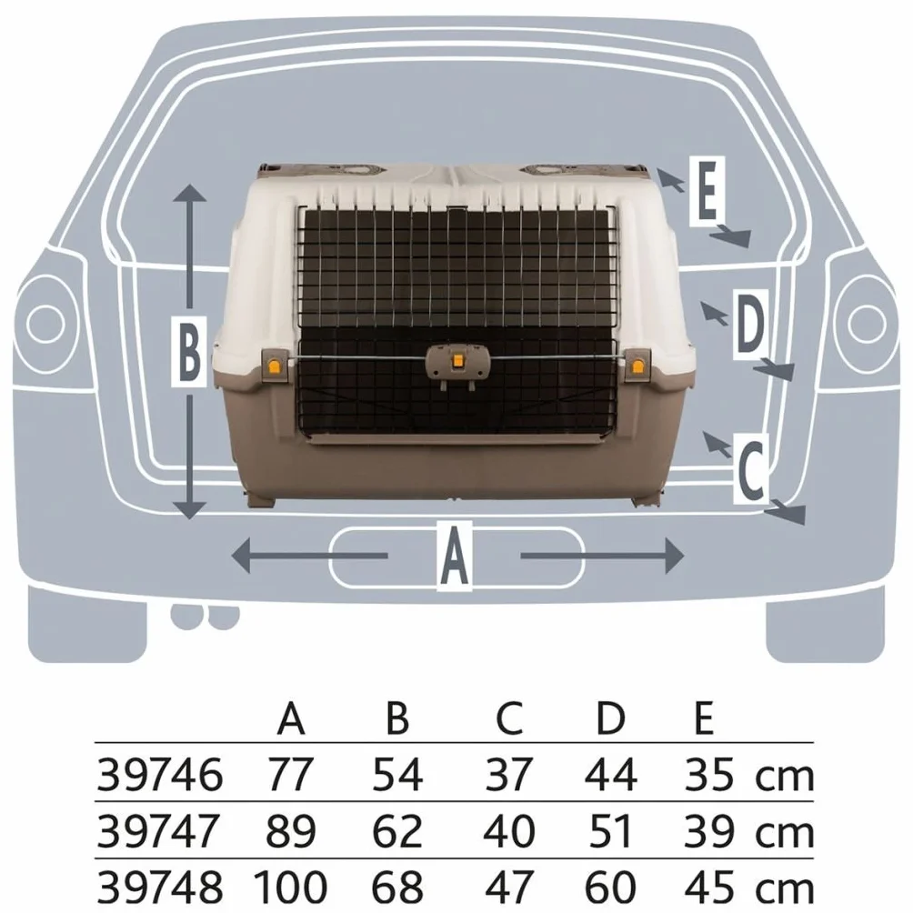 Mps Skudo Car 100, Trasportino per cani, omologato auto dimensioni 99 x 60 x 68 cm