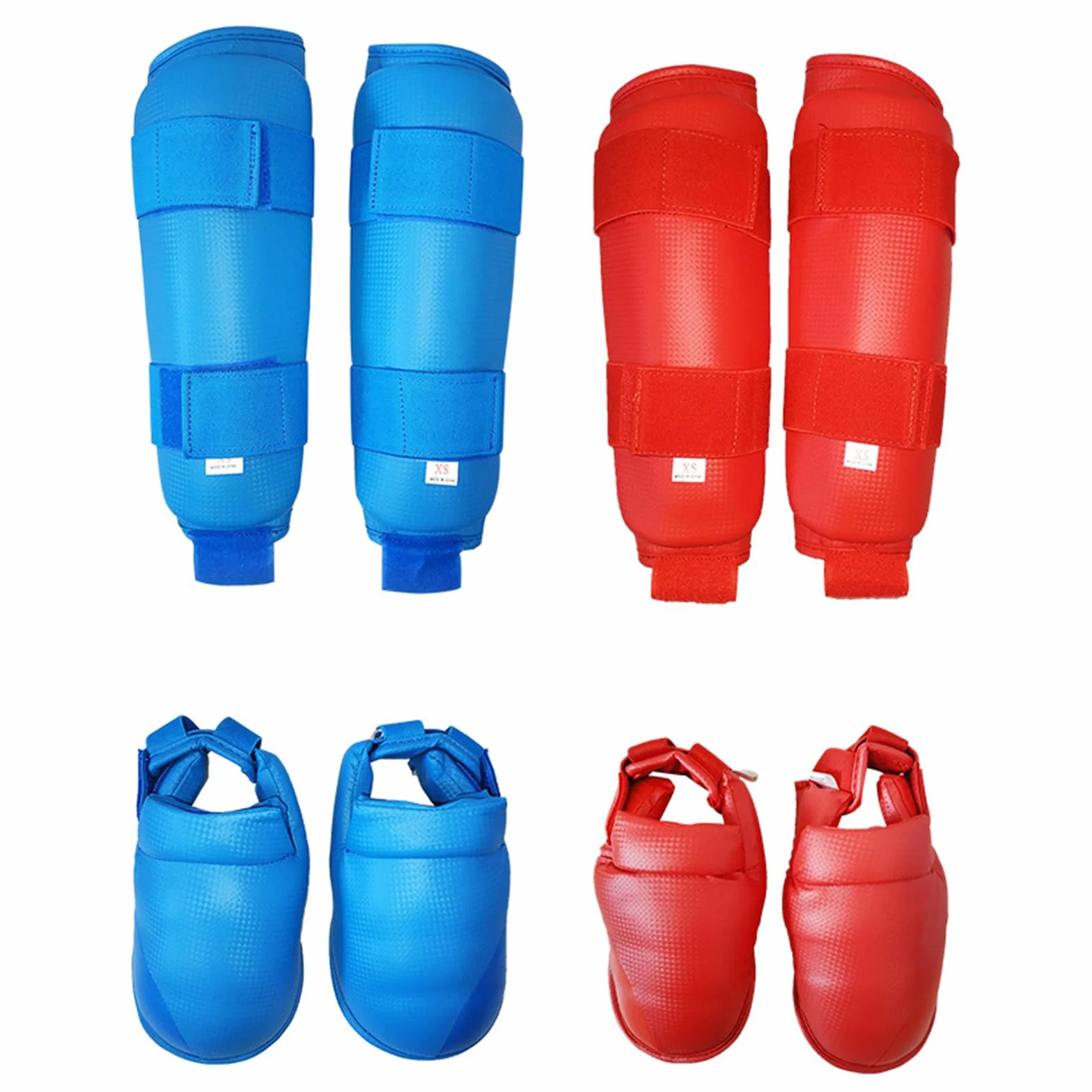 Parastinchi PU Muay Thai per Kickboxing Karate Arti Marziali Protezioni Stinchi e Collo del Piede