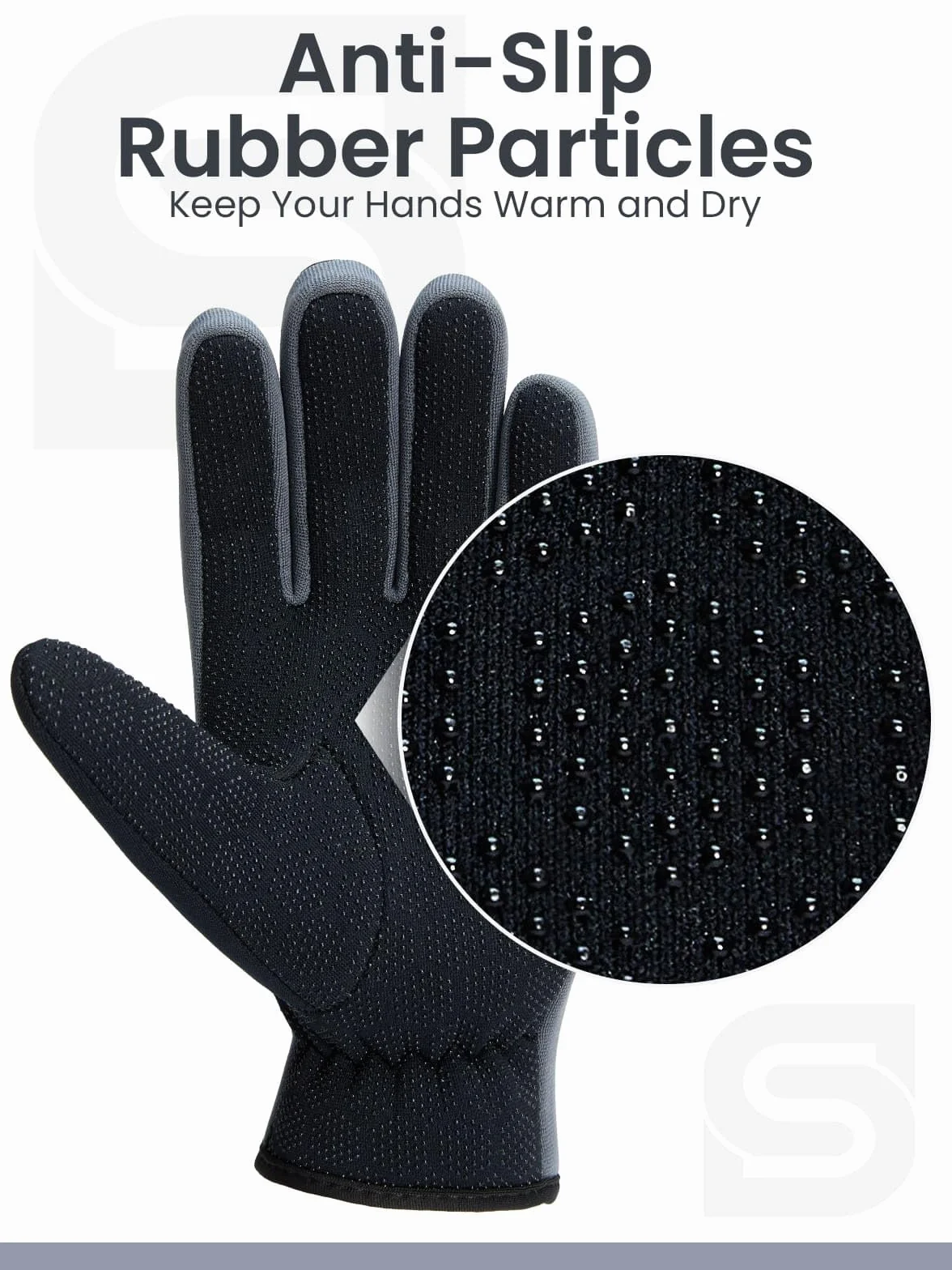 Guanti in neoprene da 2 mm, mantengono caldi e flessibili, con impugnatura antiscivolo, guanti da muta per donne e uomini, per immersioni, snorkeling, surf e sport acquatici