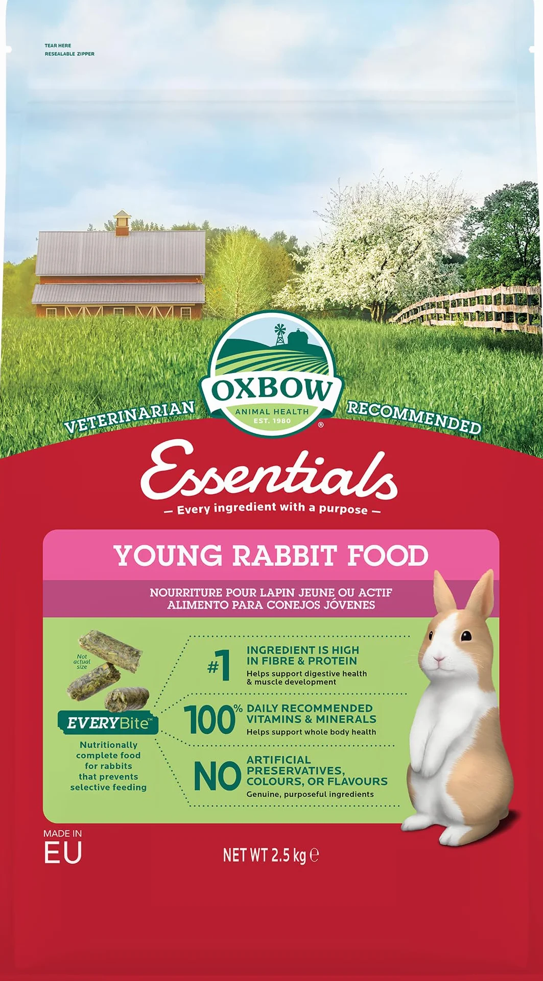 Oxbow Essentials Cibo per Conigli Giovani - 2,5 kg