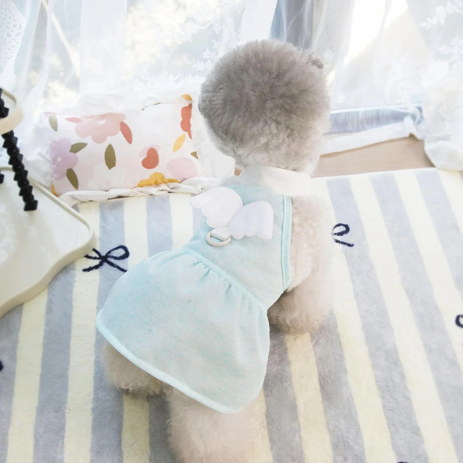 3 Pezzi Abiti per Cani Cucciolo di Lusso Principessa Angelo Ali Pure Vestiti Abito da Sera Abito da Sera Gonna Estiva Vestito per Cani per Piccola Taglia Ragazza