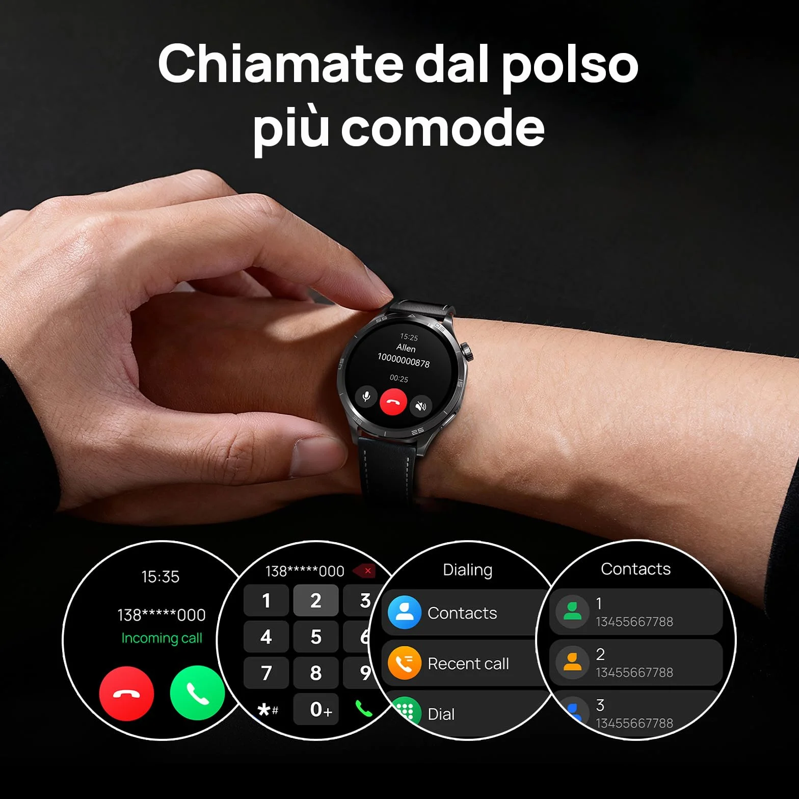 Mibro WATCH GT GPS Smartwatch per uomo donna con 1,43" AMOLED,Assistente intelligente,Chiamata Bluetooth,Design Elegante,100+ Sportivo e 5ATM, Autonomia 8 Giorni, Notifiche,iOS e Android