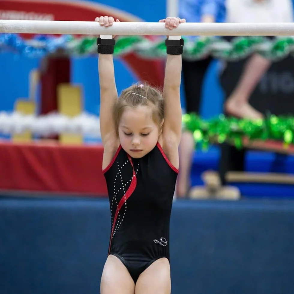 Guanti Paracalli Ginnastica Artistica Bambina Crossfit Palm Protector Grips Cinghie da Polso Palestra 4 Polsini