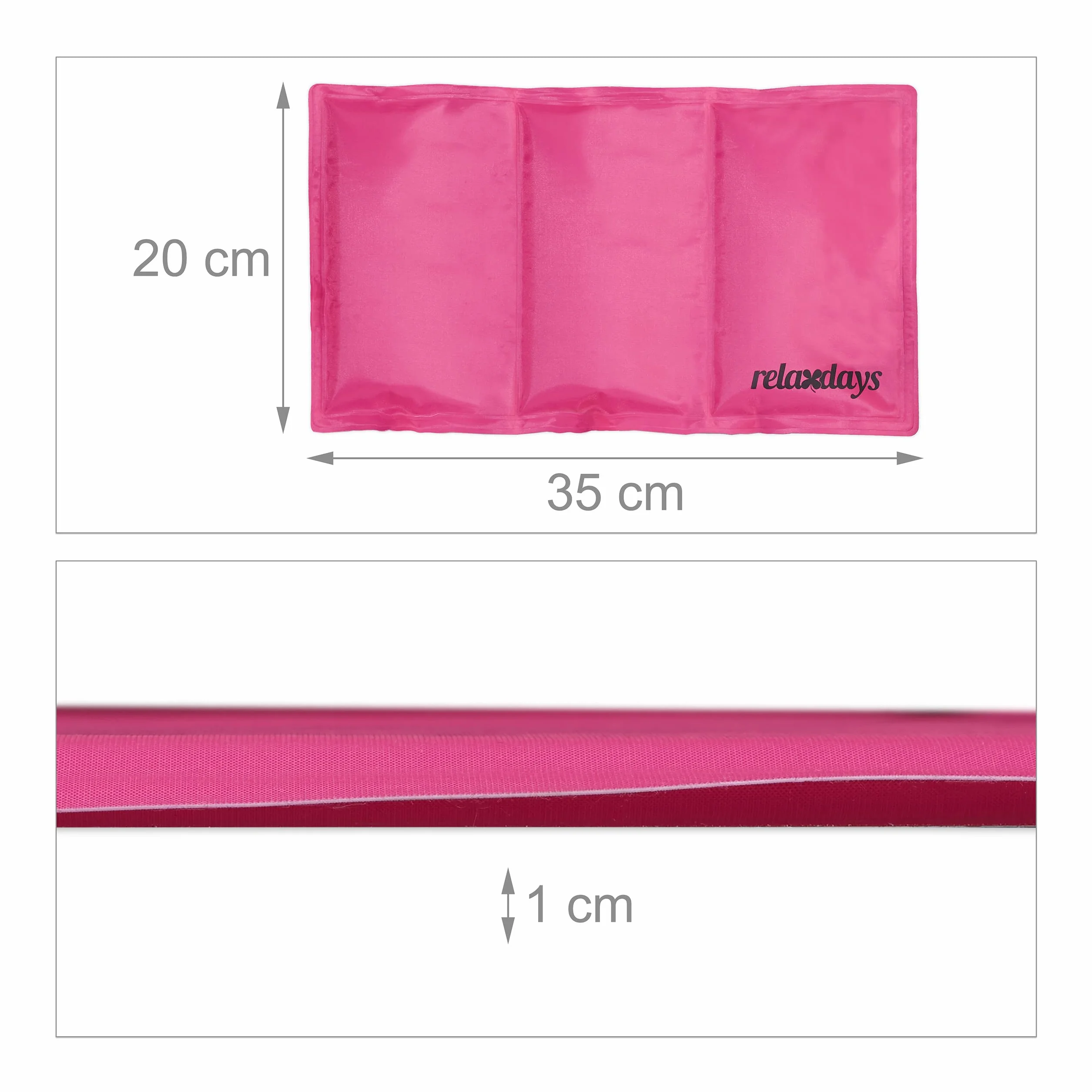 Relaxdays Tappetino Refrigerante per Cani 20 x 35 cm Rosa Gel Rinfrescante
