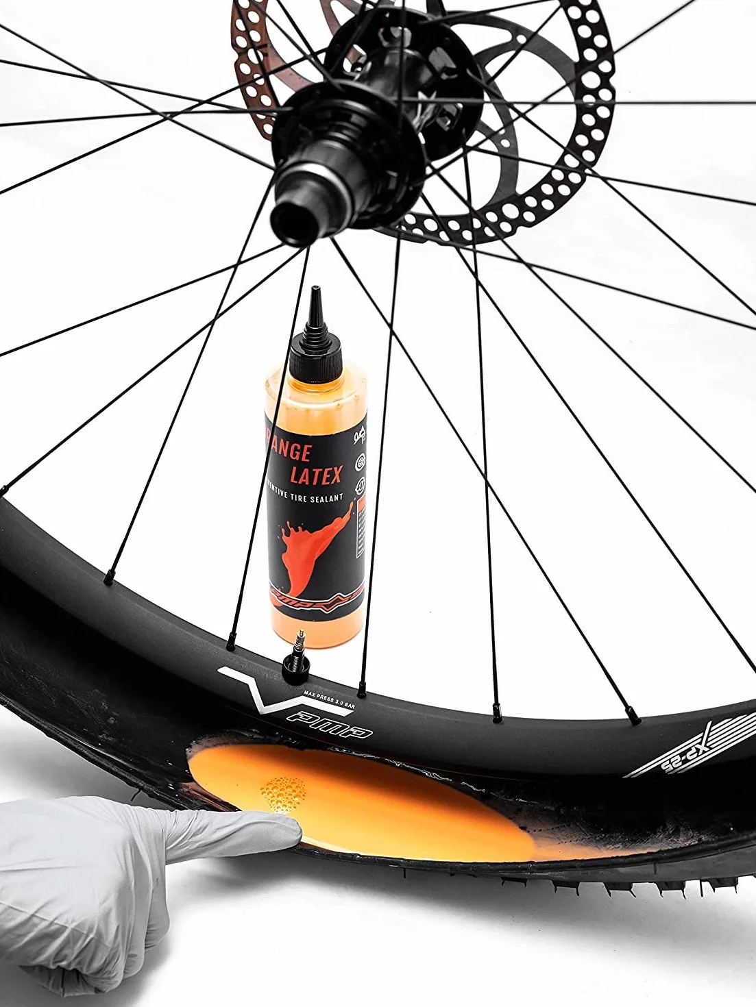 PMP Orange Latex - Lattice Liquido Sigillante Antiforatura per Coperture Tubeless MTB e STRADA. La Tua Assicurazione Contro le Forature.