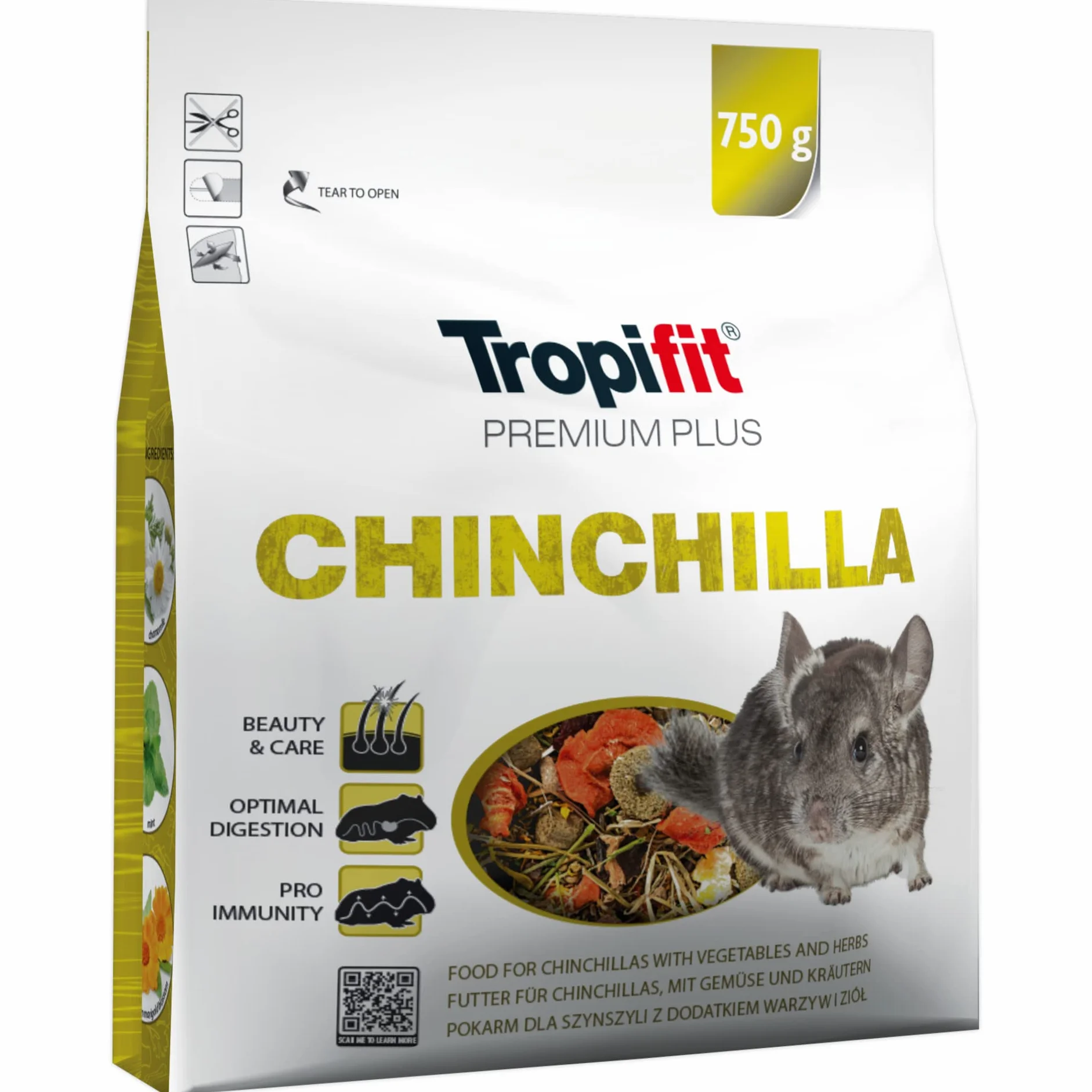 CHINCHILA PREMIUM PLUS 750g - Mangime per cincillà con verdura ed erbe