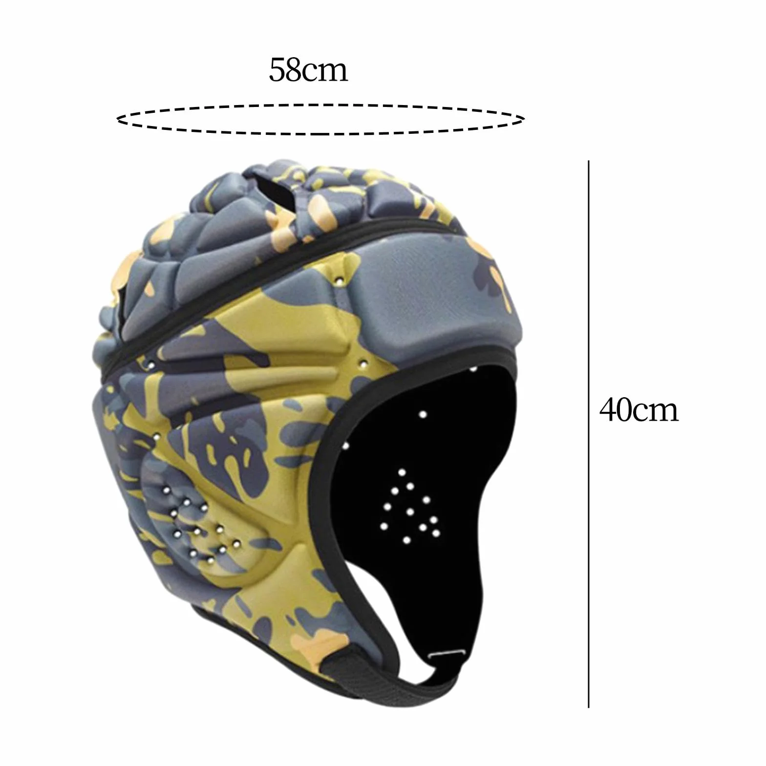 Casco da Rugby Football con Bandiera Fori di Ventilazione Versatili Copricapo