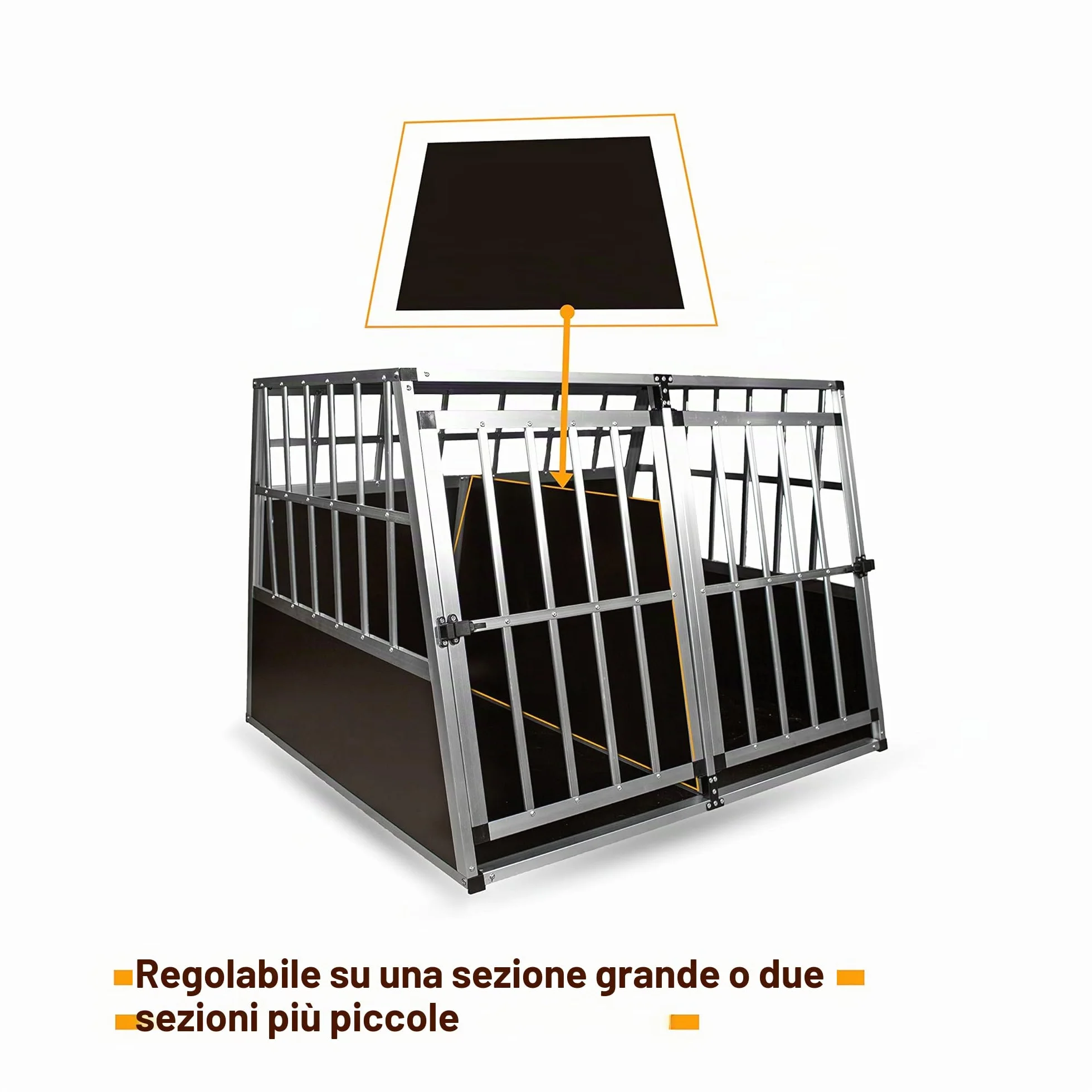 Merschbrock Trade GmbH - Trasportino per cani XL per auto, box da viaggio, gabbia per cani