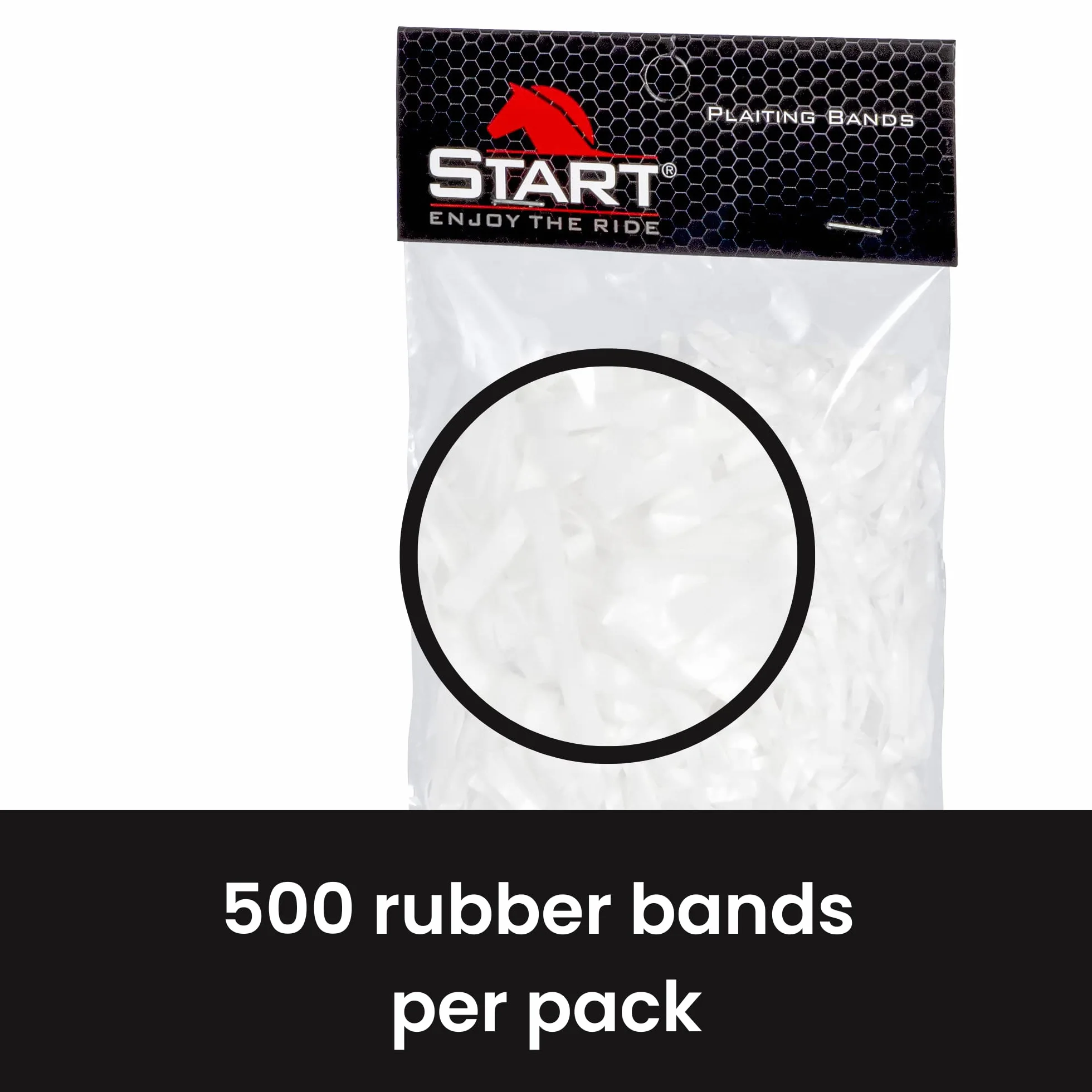 Start Elastici in Silicone per Criniera Cavallo – Set 500 pz - Morbidi, Resistenti, Delicati sul Pelo per Trecce Perfette (Bianco)