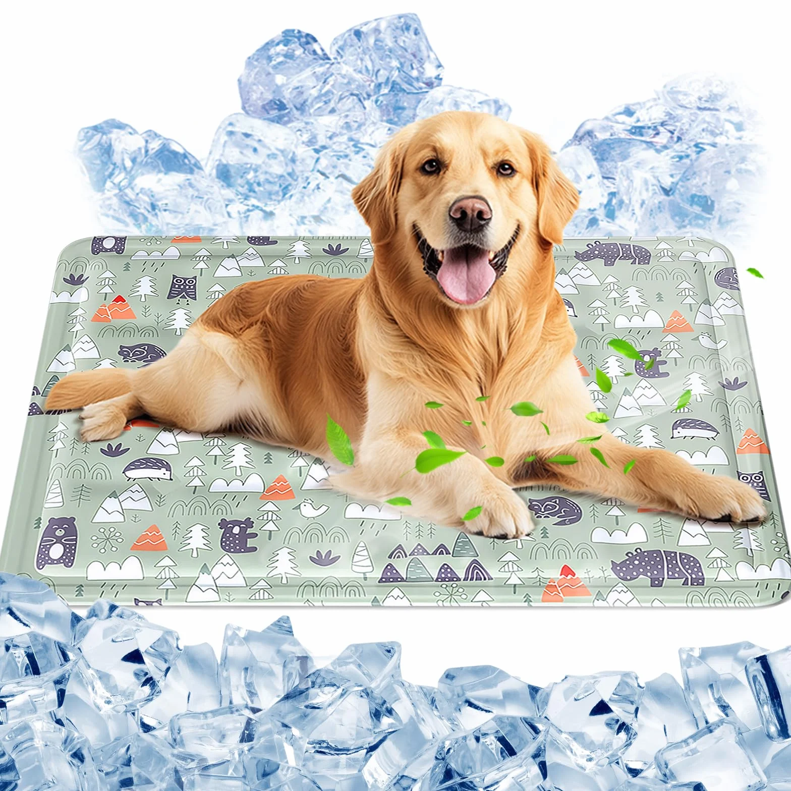Ninonly Tappetino Rinfrescante per Cani Gatti 50X65 Tappetino Refrigerante per Animali Domestici Gel Non Tossico Impermeabile Antiscivolo Tappeto Refrigerante Cane per Cuccia Cani Gatti Animali