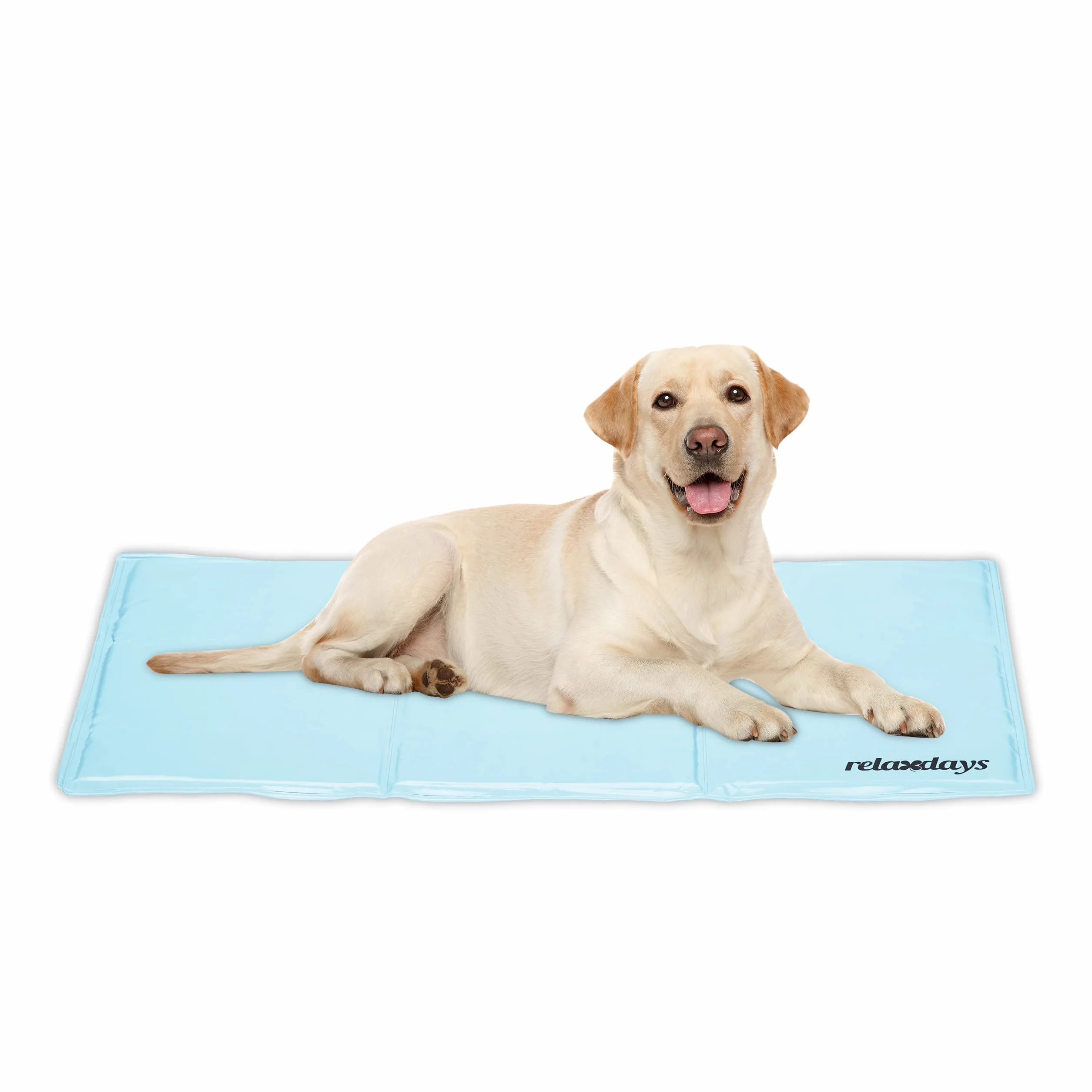 Relaxdays Tappetino Refrigerante per Cani, 60 x 100 cm, Tappeto Rinfrescante, Gel, Materassino Fresco Gatti, Azzurro