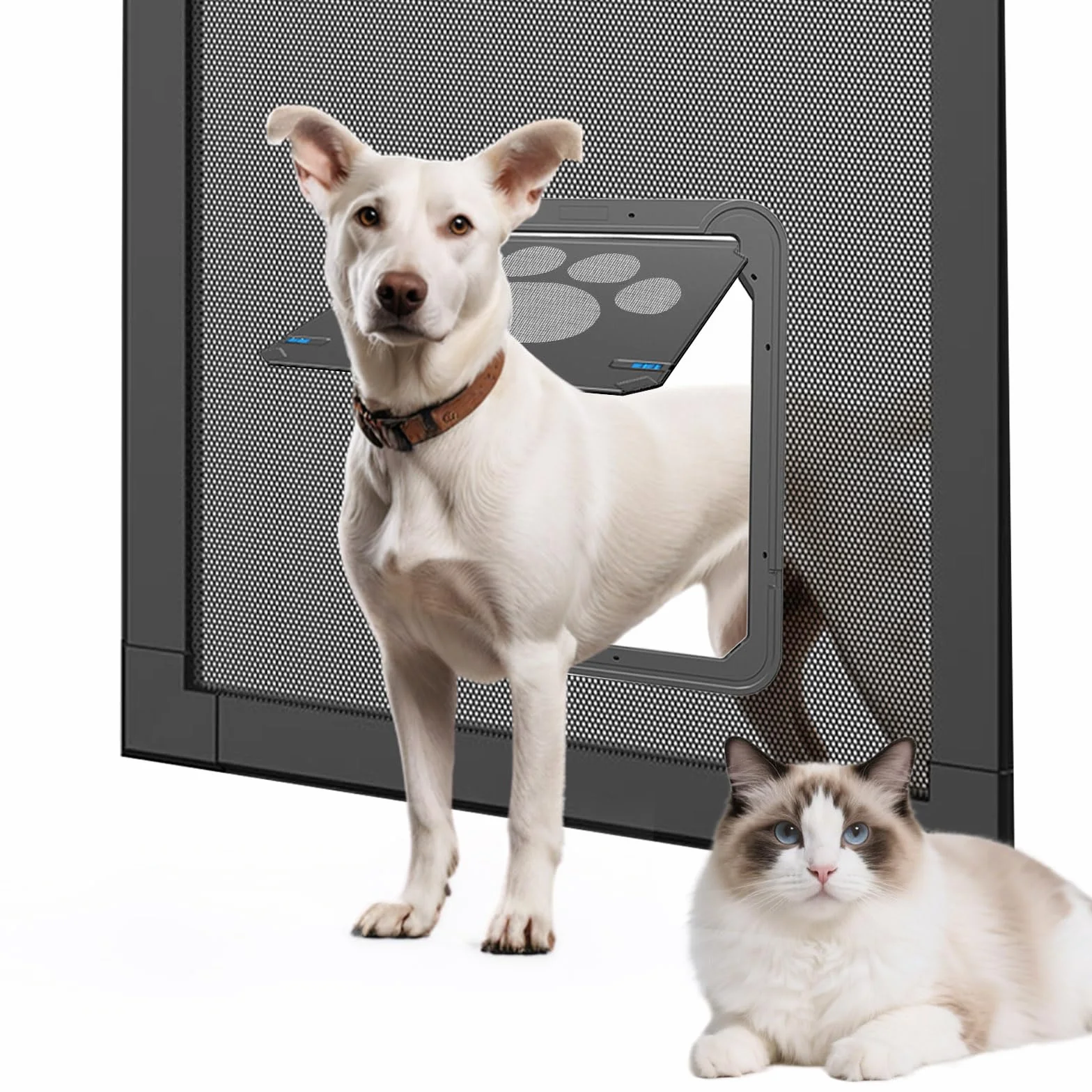 Portellina Zanzariera per Cane 37x42 cm Chiusura Magnetica Nero
