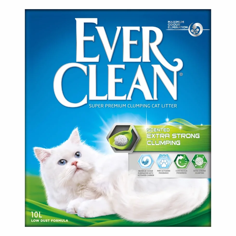 Ever Clean Lettiera Agglomerante Extra Forte Ever Clean, 10 Litri, Profumata - 9000 g