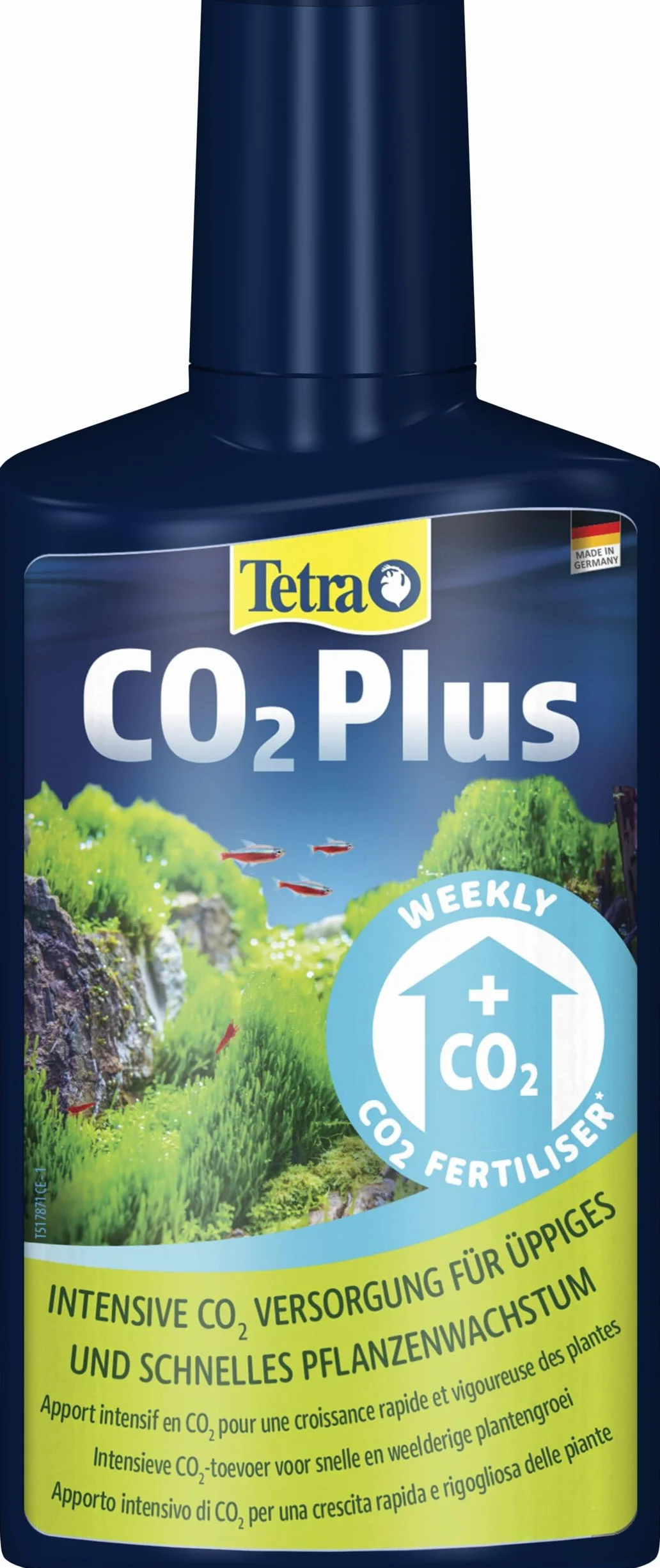 Tetra CO2 Plus - Fertilizzante liquido a base di carbonio per piante d'acquario rigogliose, flacone da 250 ml