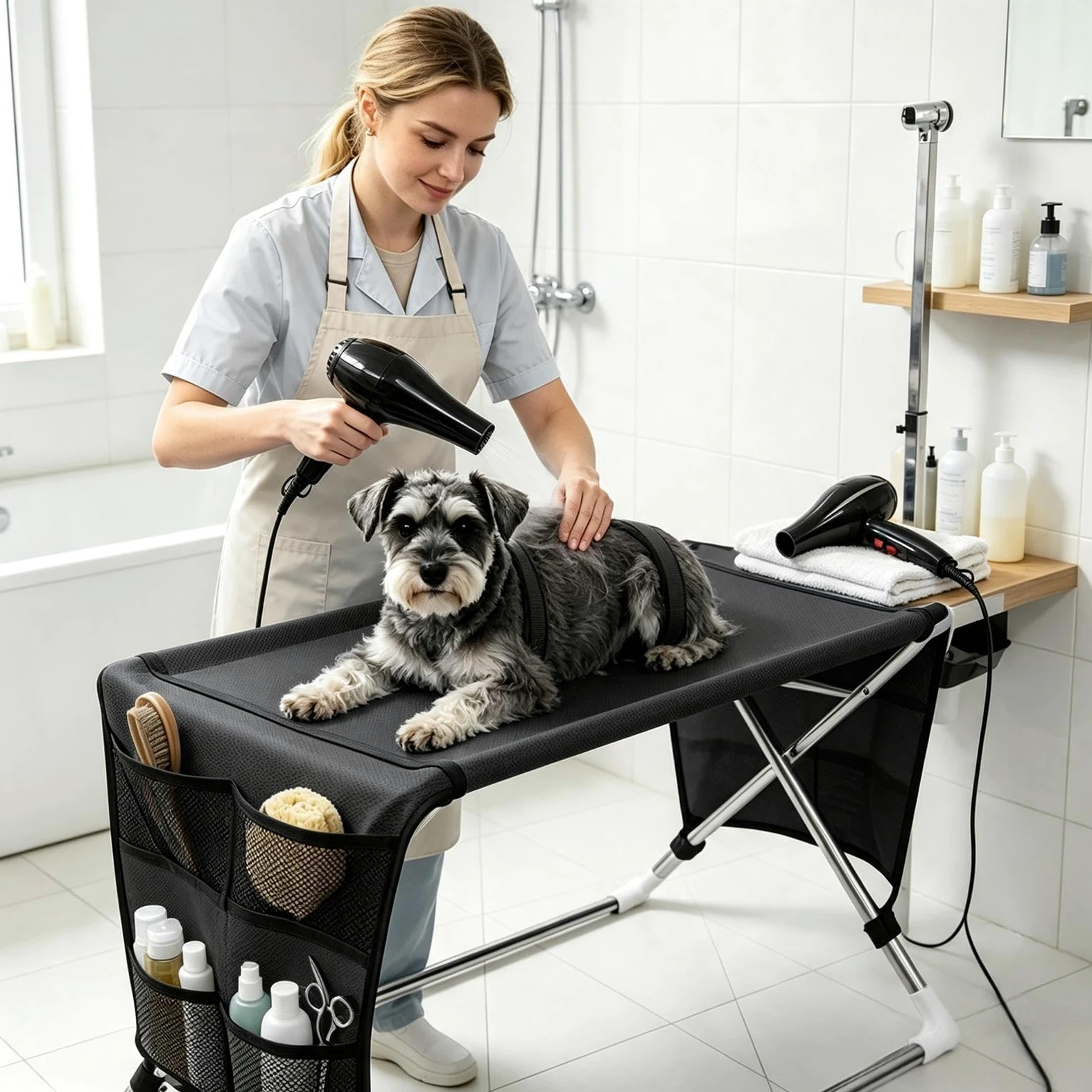 Amaca Da Toelettatura Cani Lettino Sospeso Per Taglio Lavaggio E Cura | Amaca Lettino Cuccioli Bagno per Casa Dopo-Passeggiata Interno Appartamento Soggiorno Bagno Canile Veterinario