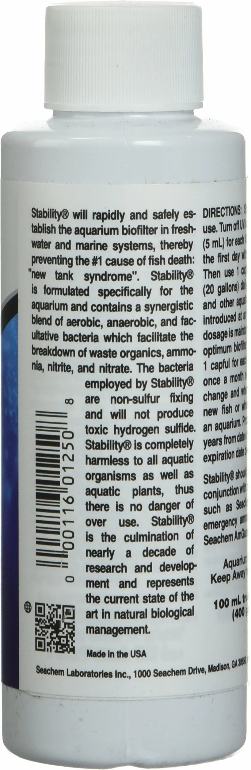 Seachem Stability stabilizzatore per acquari d'Acqua Dolce e marini 100 ml