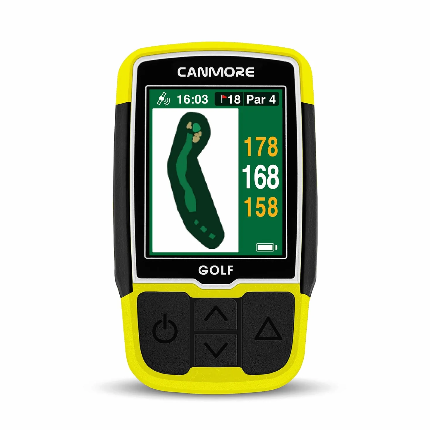 GPS da golf CANMORE HG200 - Colori facili da leggere - Mappa precaricata di 41.000 campi da golf in tutto il mondo, forme di green e fairway - Resistente all'acqua
