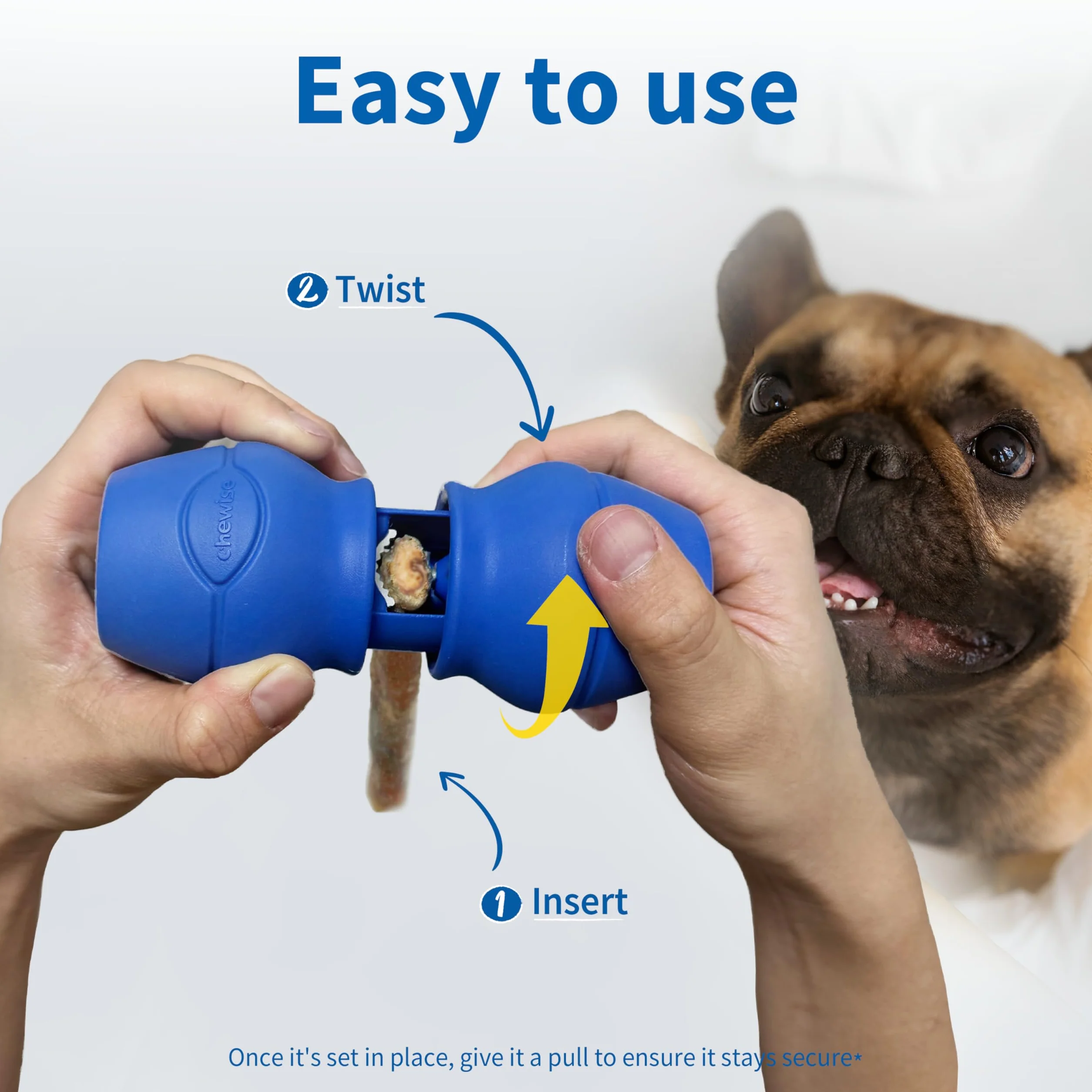 Chewise Supporto per Bastoncini da Masticare per Cani, versione migliorata, resistente e sicuro, dispositivo BPA-free per prevenire il soffocamento, compatibile con vari bastoncini e taglie di cani