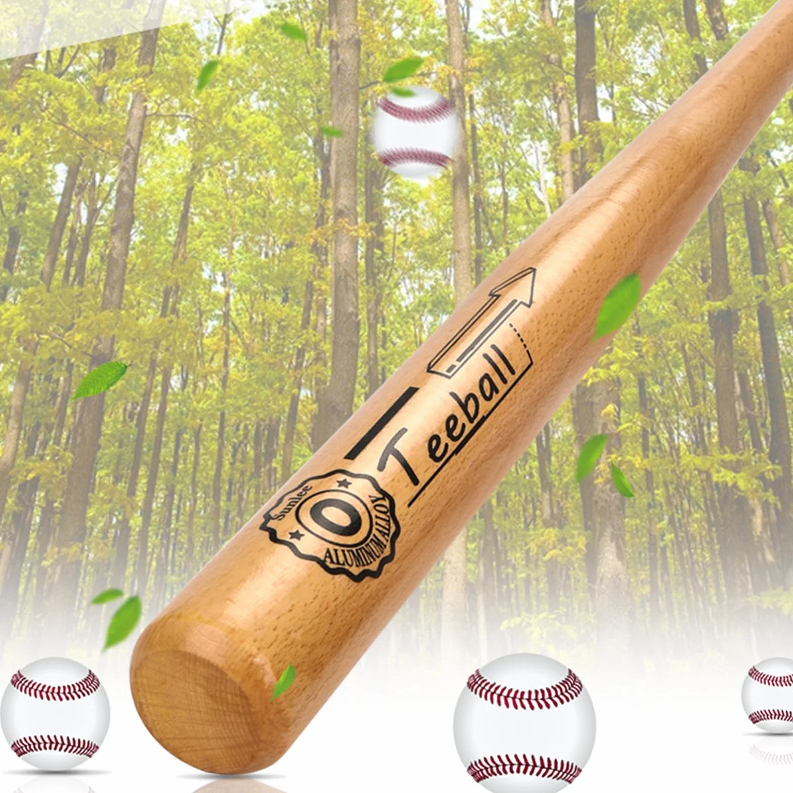 Mazza da Baseball in Legno Duro Professionista - Bastone per Allenamento e Competizione