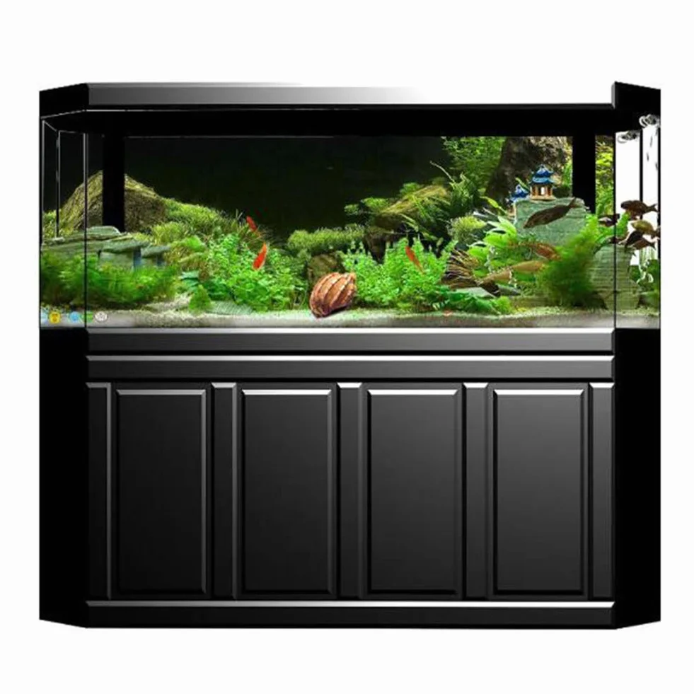 Buachois Adesivo per Acquario, Adesivo Decorativo per Acquario di Sfondo in PVC, Sfondo per Poster Adesivo per Pittura Subacquea in Erba(61 * 30cm)