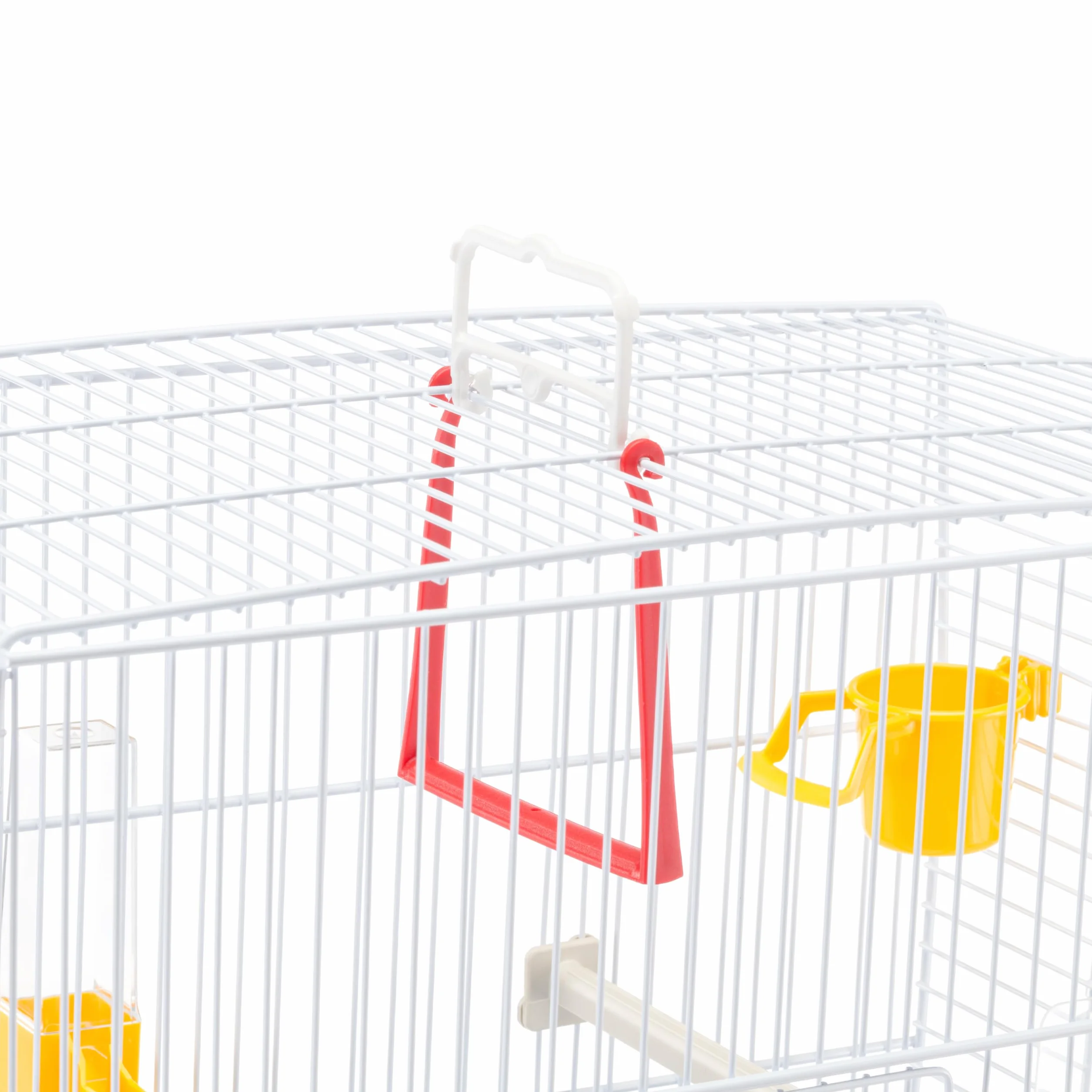 Ferplast Gabbia per Canarini REKORD 2 Gabbia per Uccelli, con Mangiatoie Girevoli, Posatoi, Beverini e Altalena, in Metallo Verniciato e Fondo in Plastica con Cassetto Igienico, 39 x 25 x h 41 cm