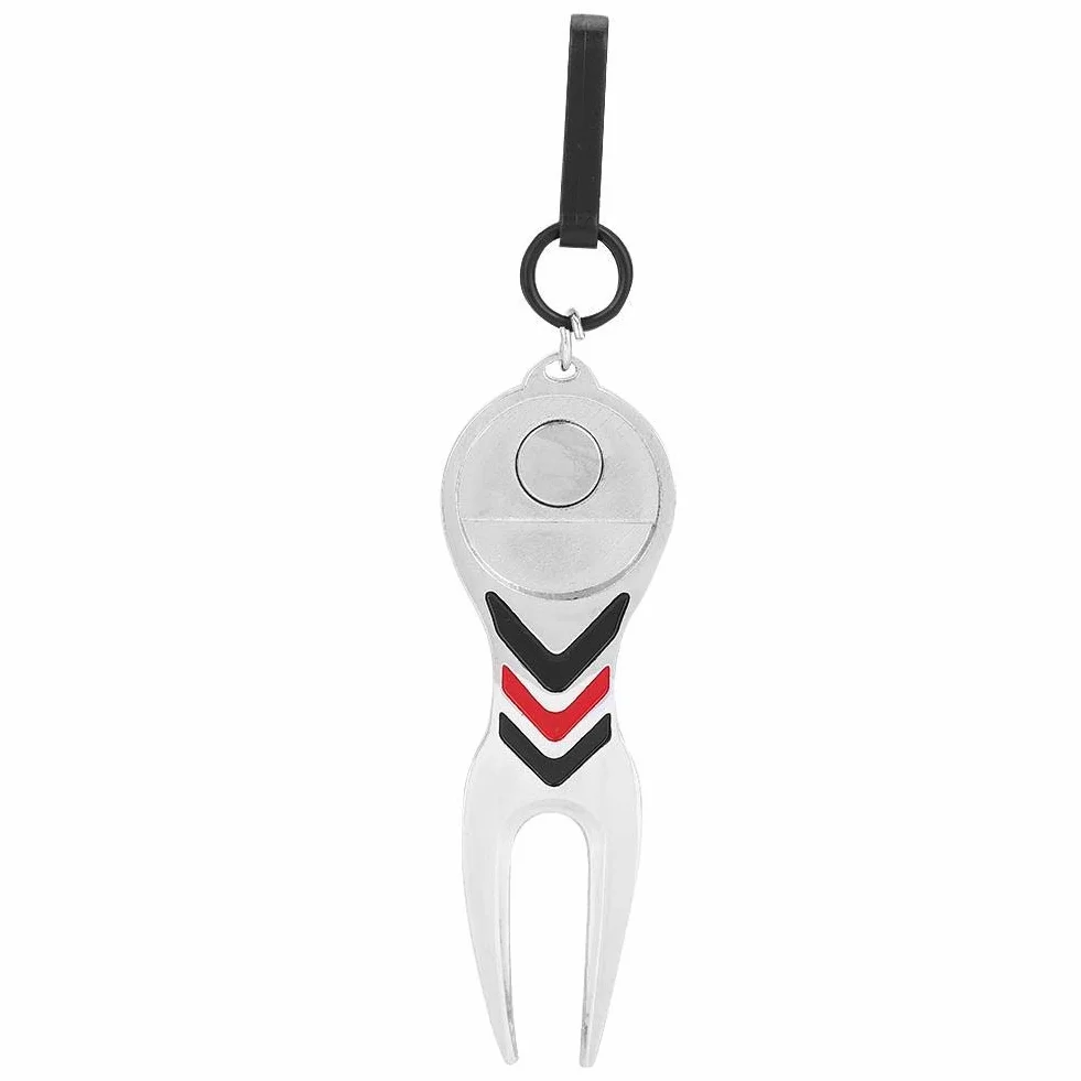VGEBY Divot Tool Riparazione Veloce Pitch Mark Pitch Fork per Golfisti Strumento Portatile Campo da Golf