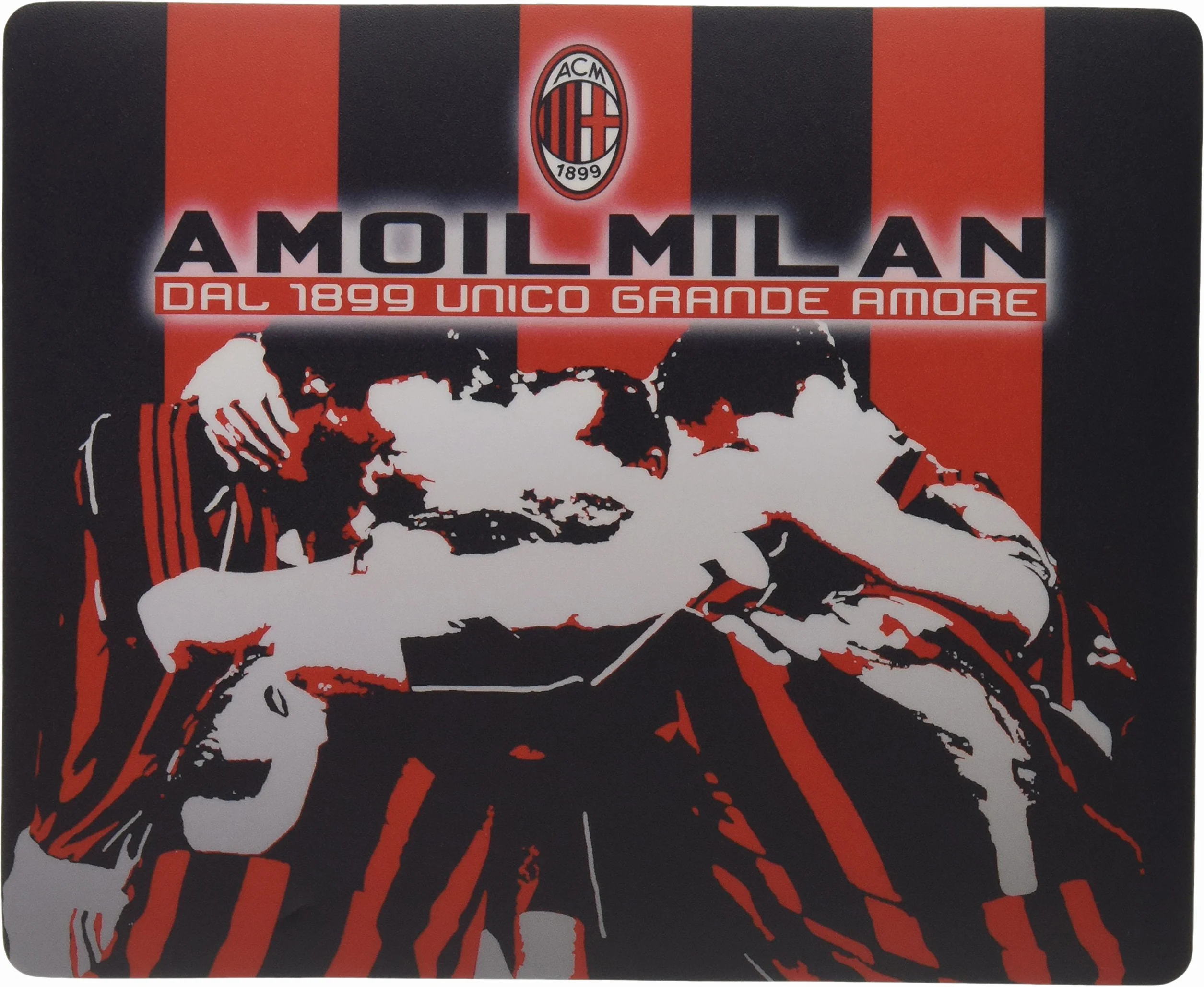 Techmade TM-MPTEAM-MILAN Tappetino Mouse AC Milan Multicolore Bianco Rosso Nero